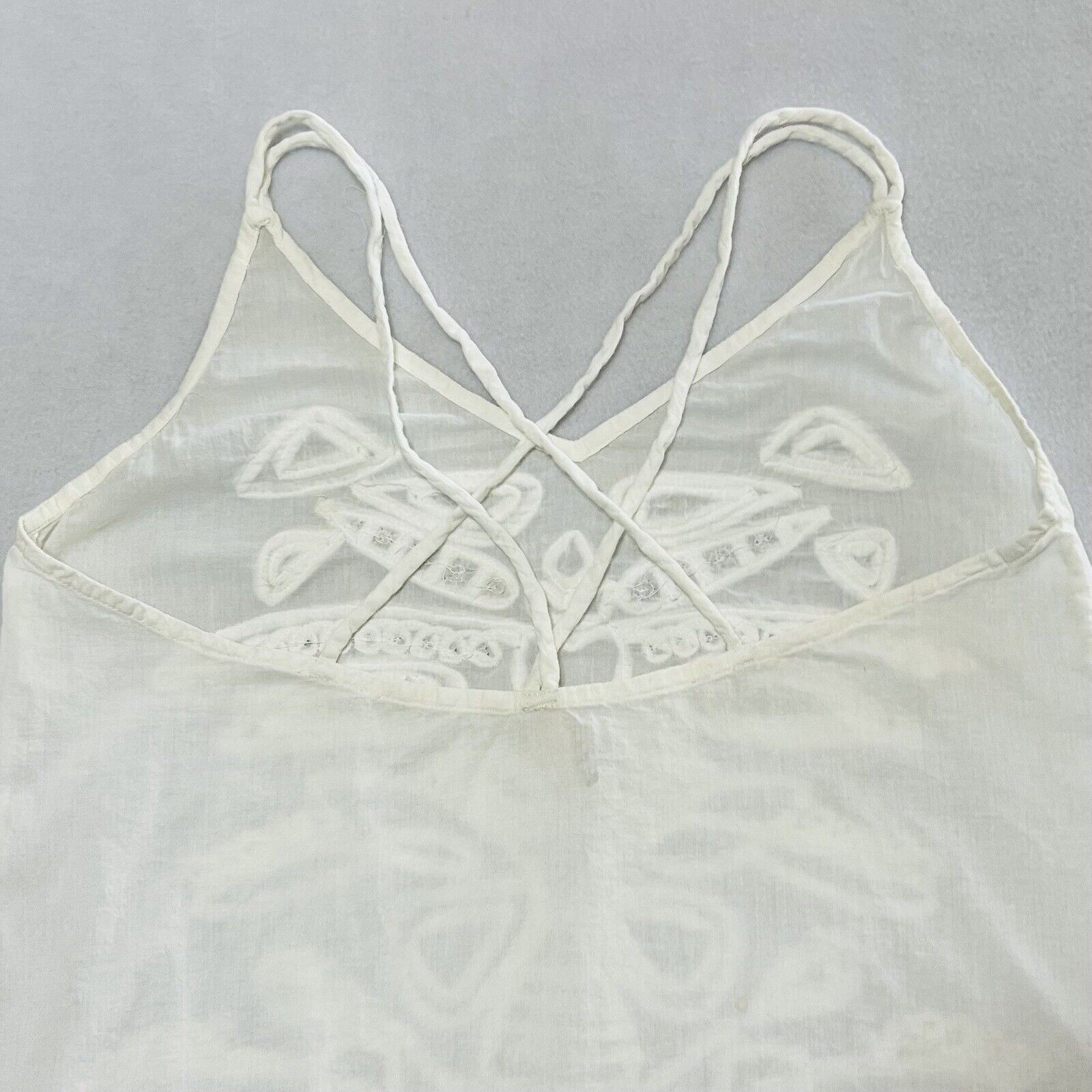 RAGA SMALL Boho White Beaded Tassel Mini Dress Sexy Sun Resort Wear Swim Coverup