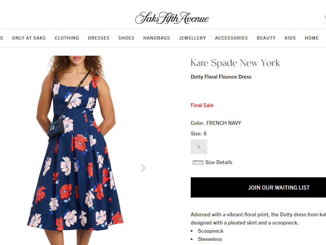 Kate Spade Dotty Floral Faille Cocktail Dress in French Navy sz 4, 6, 10 $498