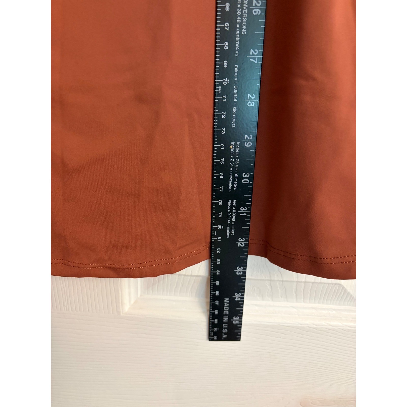 Qinsen Womens Active Exercise Dress Rust Brown Square Neck US 6 NEW Stretch