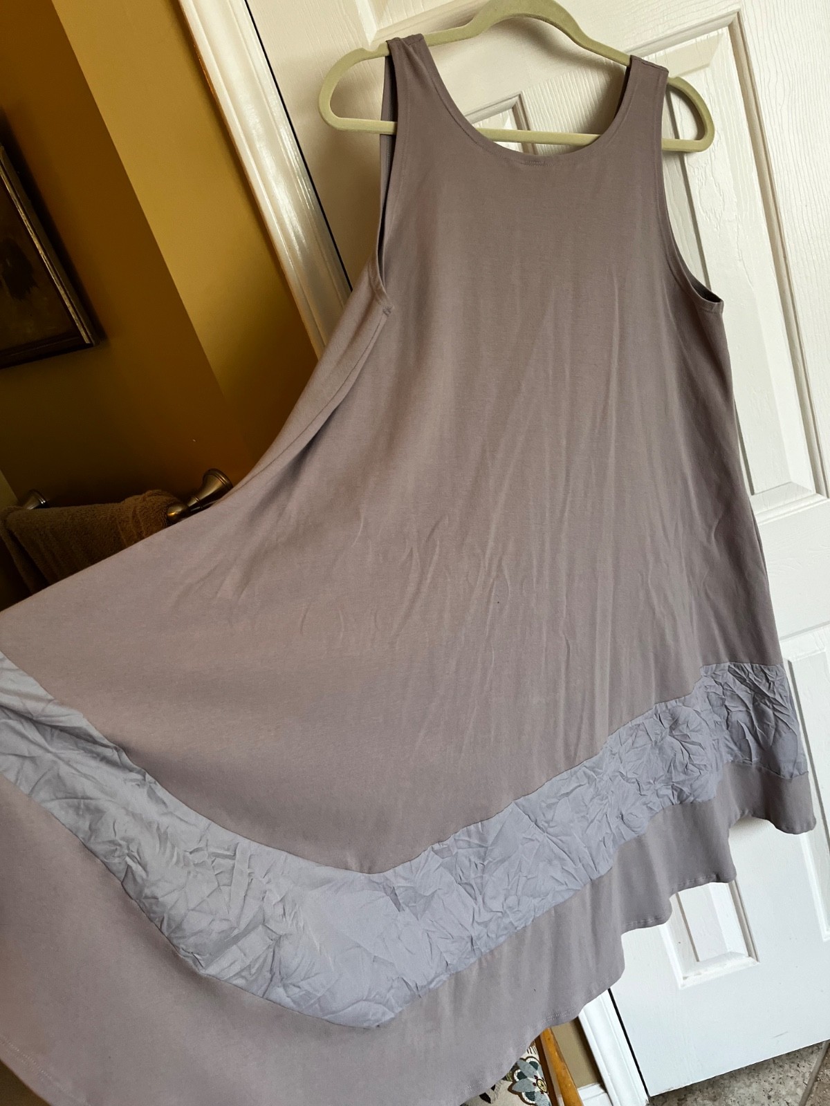 Noblu, A-Line Dress, New WO Tags, Large, Putty Color, Asymetrical hem,Beautiful