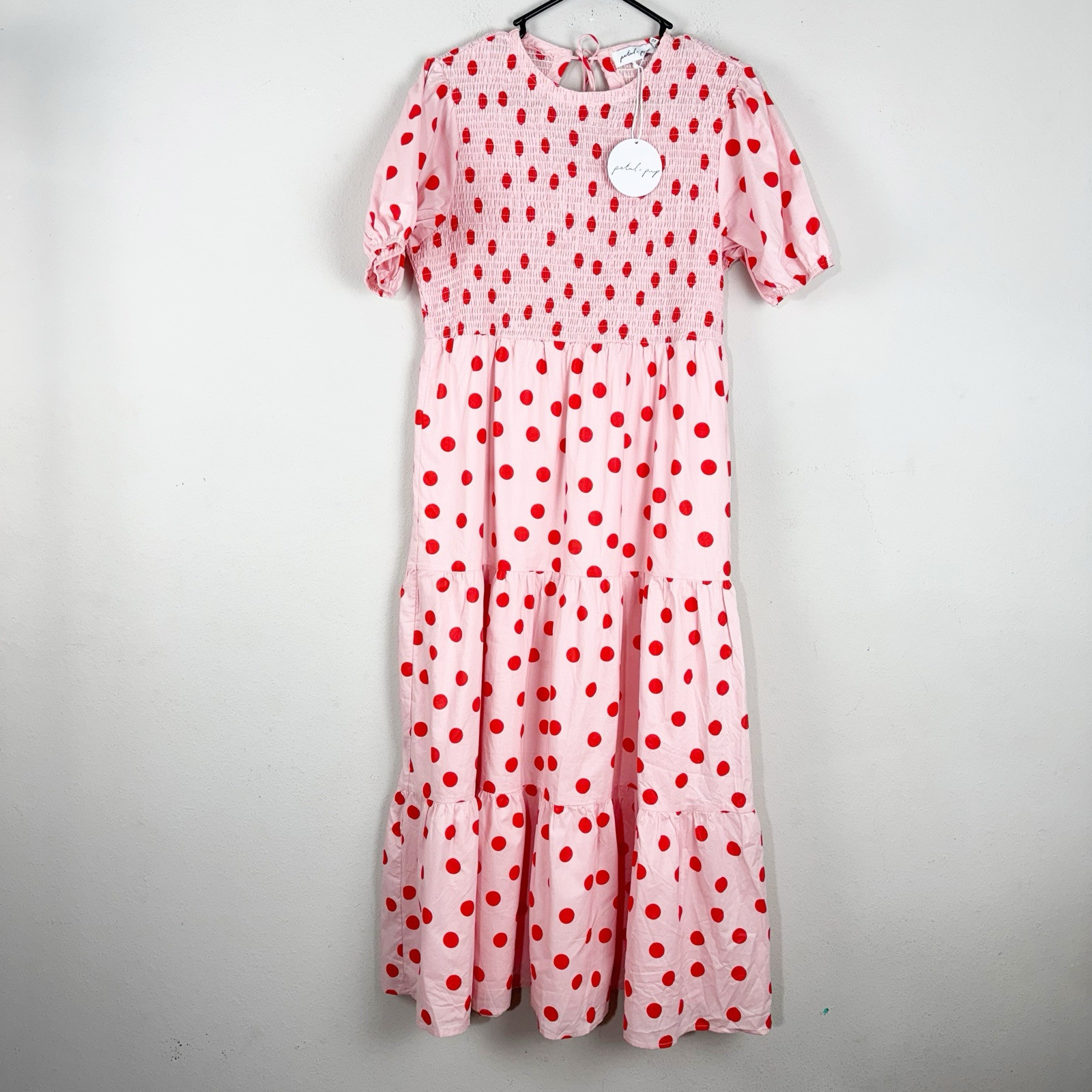 Petal and Pup Women’s Polka Dot Lined Cotton Dress Size 10 Pink