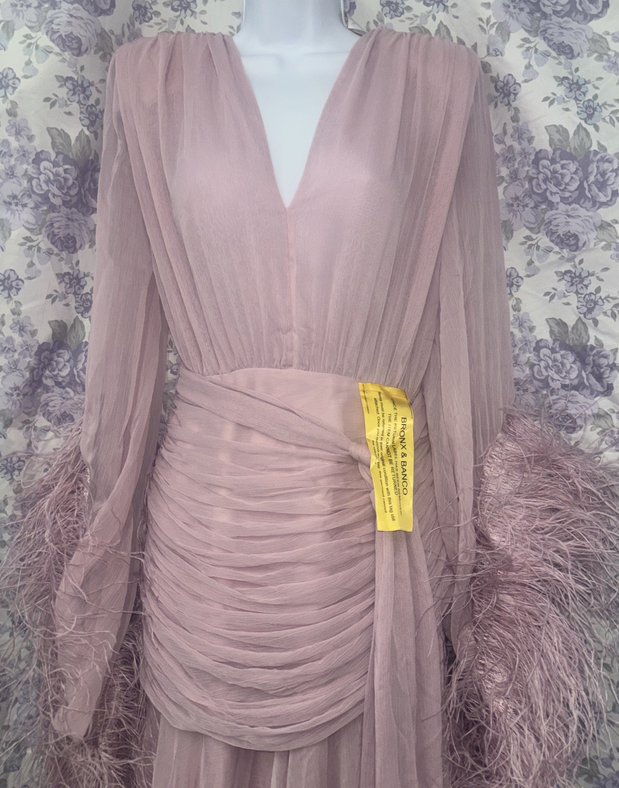 Bronx and Banco Geisha Maxi Dress in Pink Small $1100! (SEE DESCRIPTION)