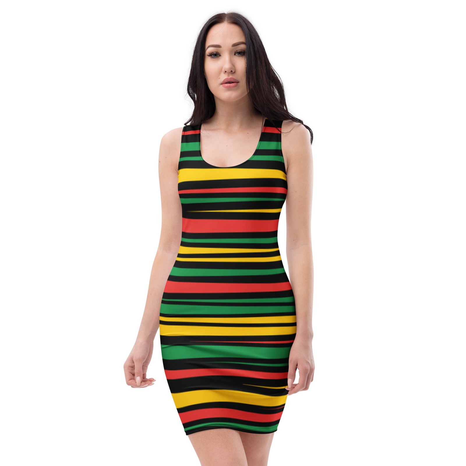 Reggae Rasta Dress Caribbean Jamaica Festival Boho Beach Dress