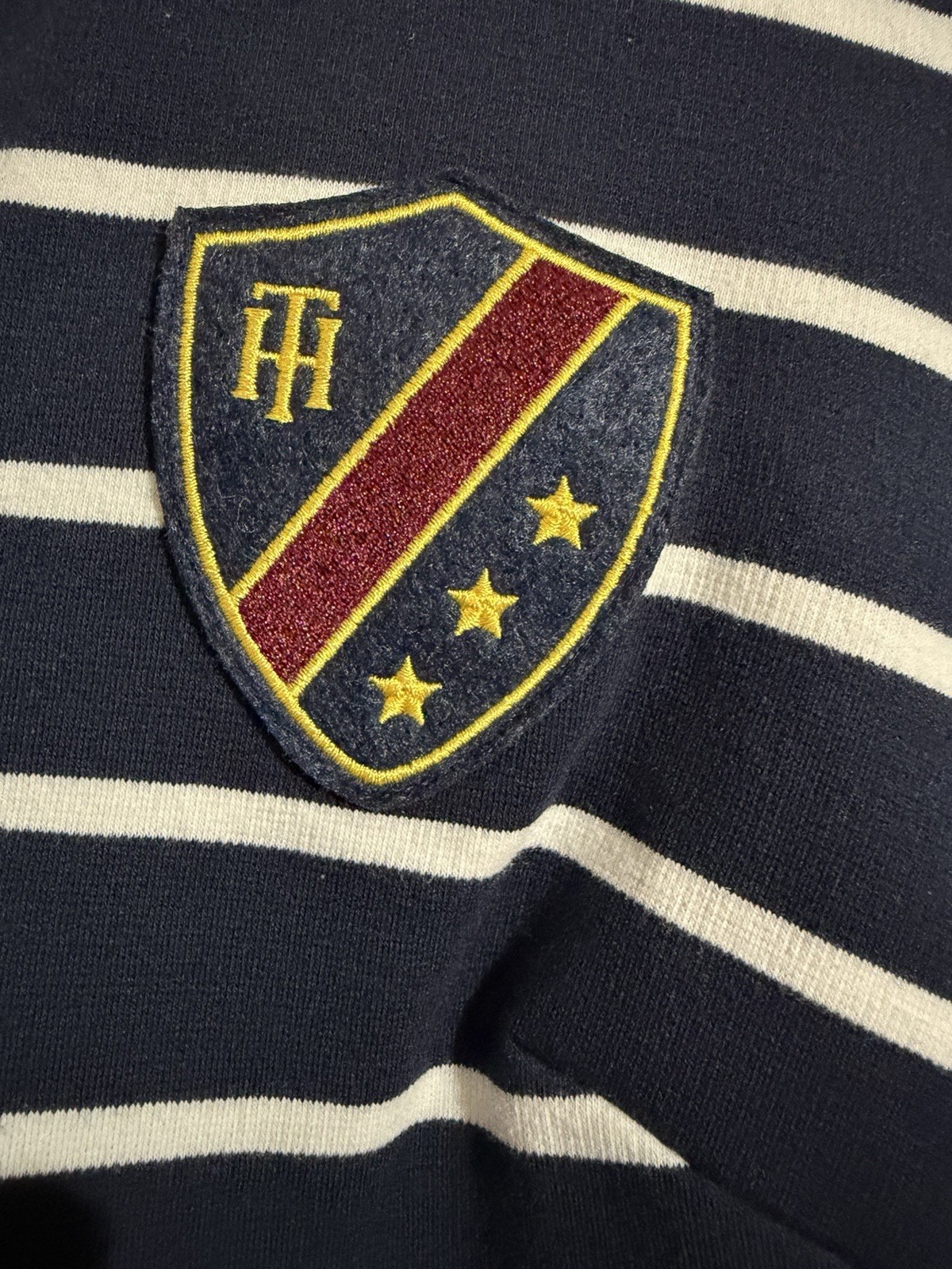 Tommy Hilfiger Striped Collared Long Sleeve T-Shirt Dress S/P Blue/White