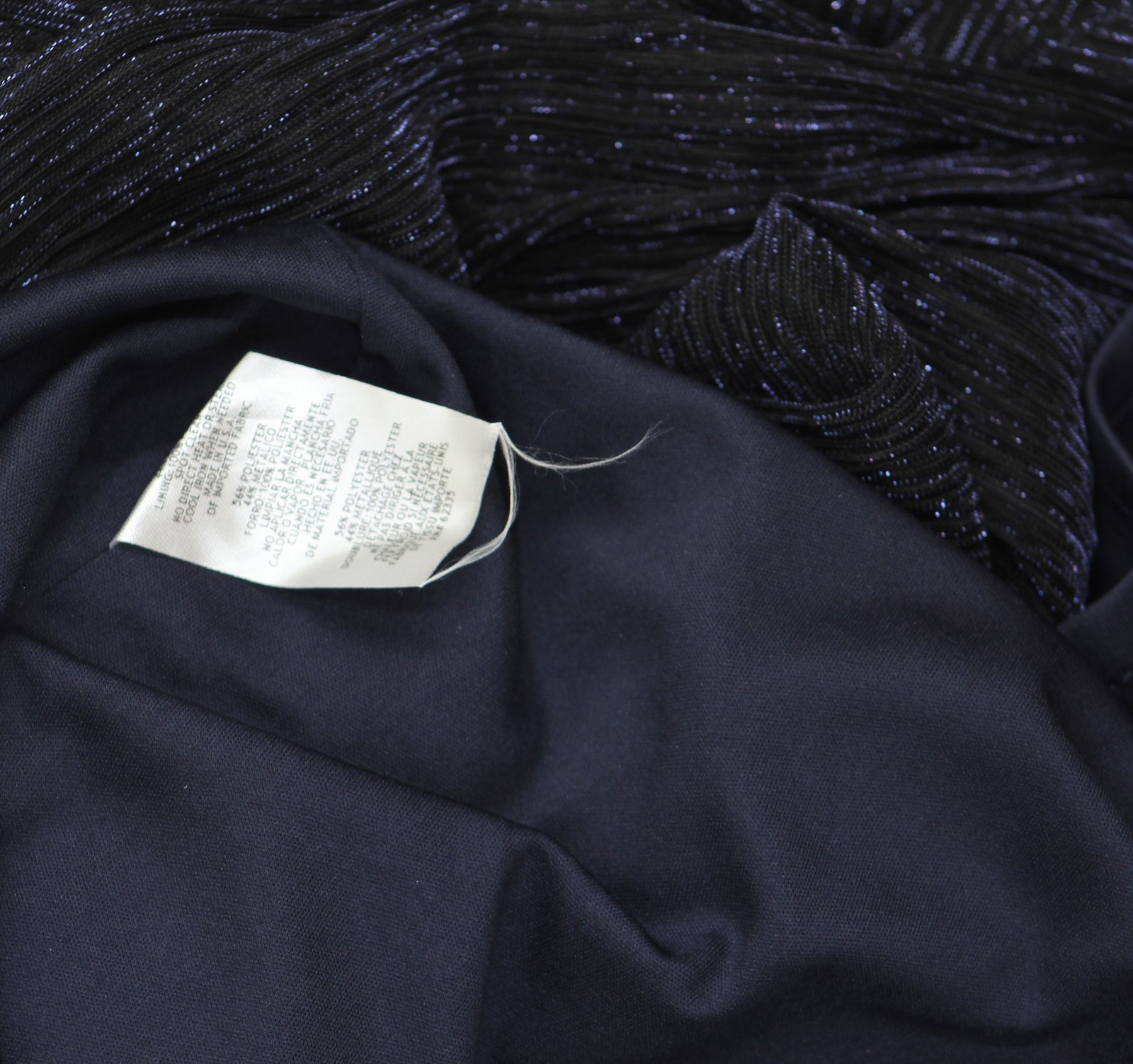 Betsy & Adam Womens Long Metallic Cape Gown Dress Evening Navy Blue / Royal 16