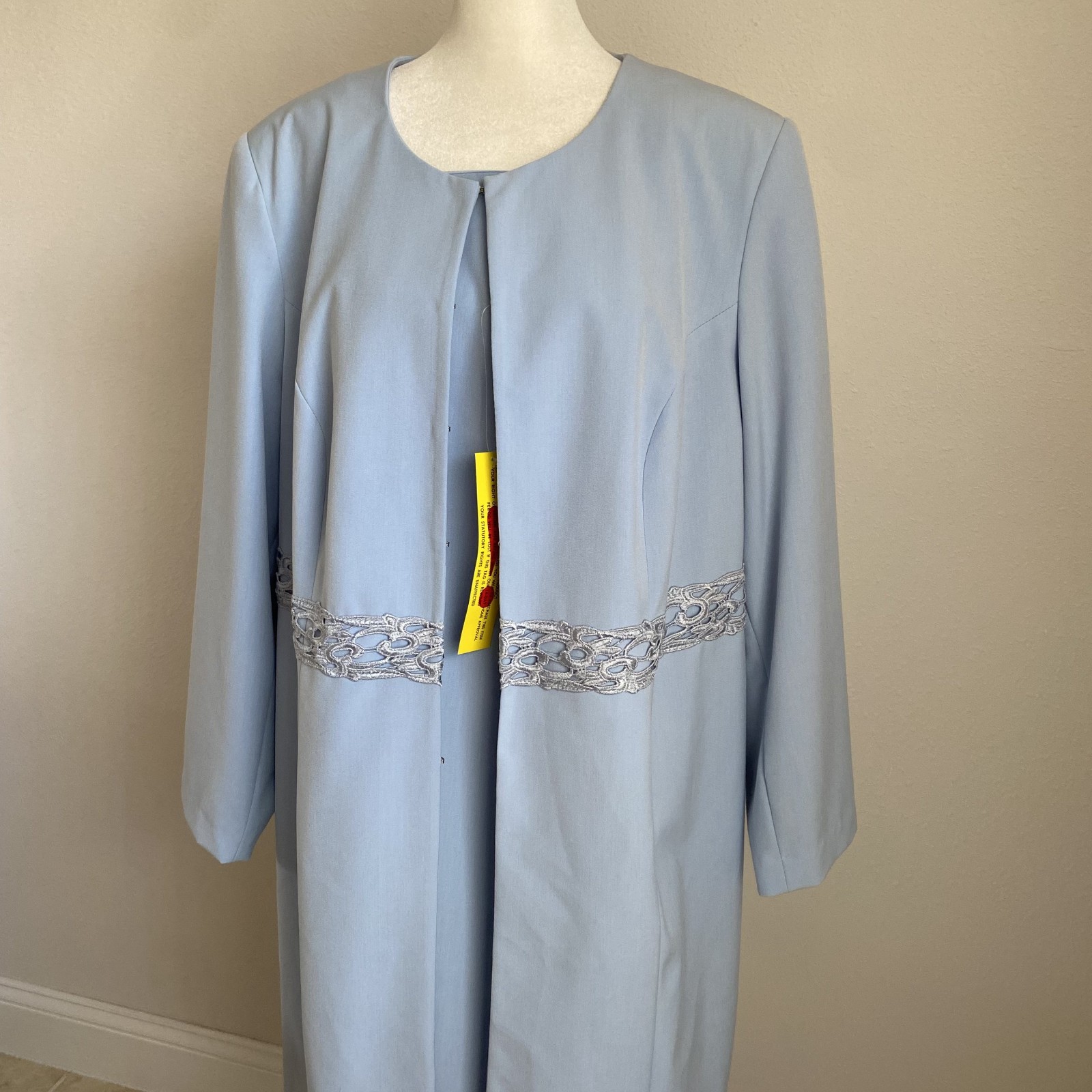 NWT Changes By Together Womens 18 Set Coat/Jacket w Dress Light Blue Formal