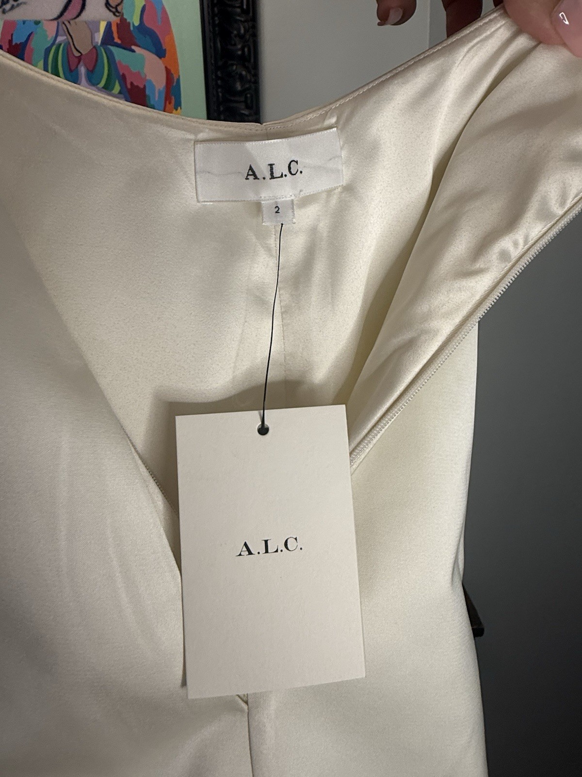 A.L.C. Sophia Satin Halter Mini Dress Size 2