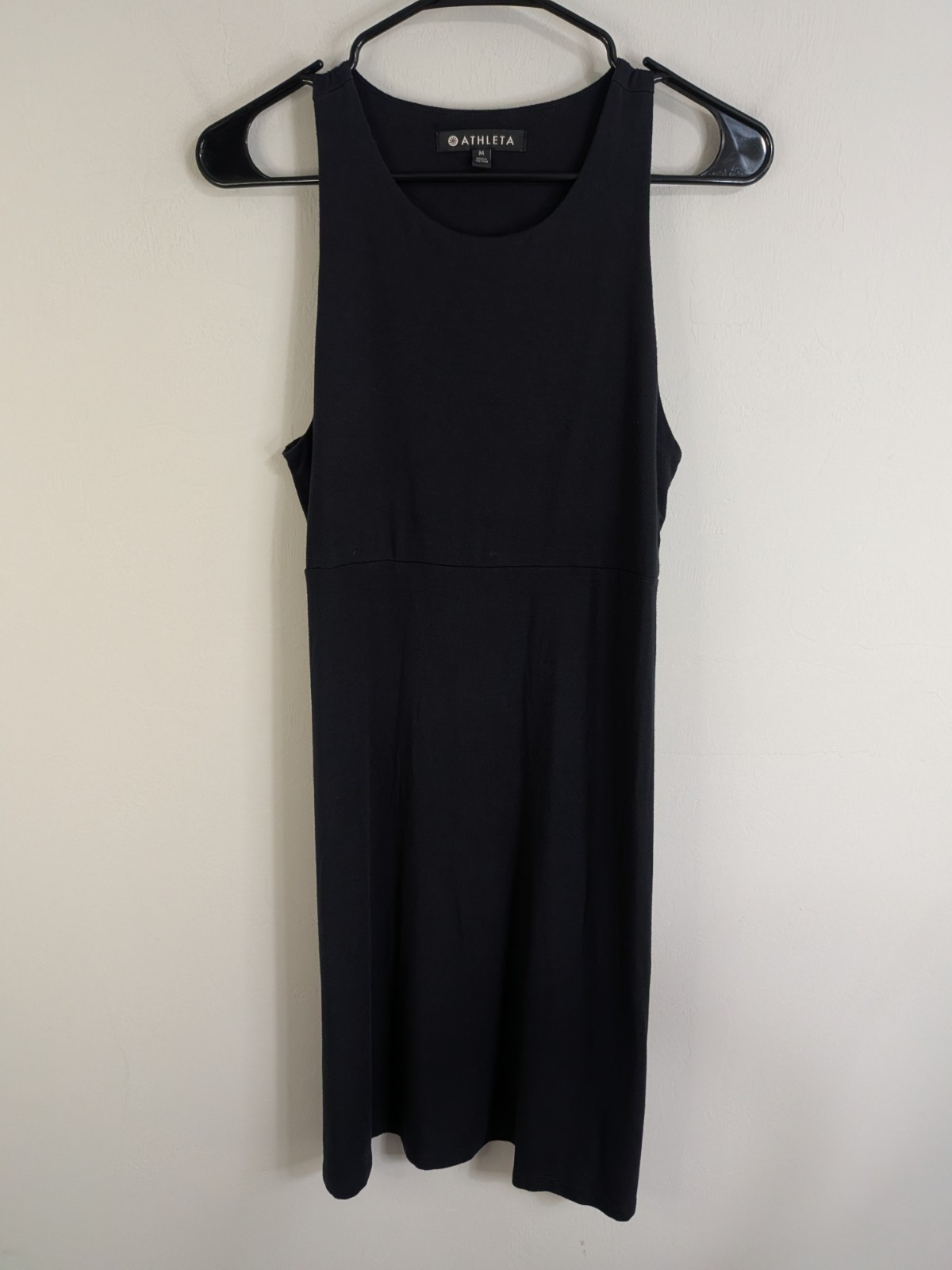 Athleta Tank Dress Women’s Medium Black Sleeveless Stretch Modal Blend