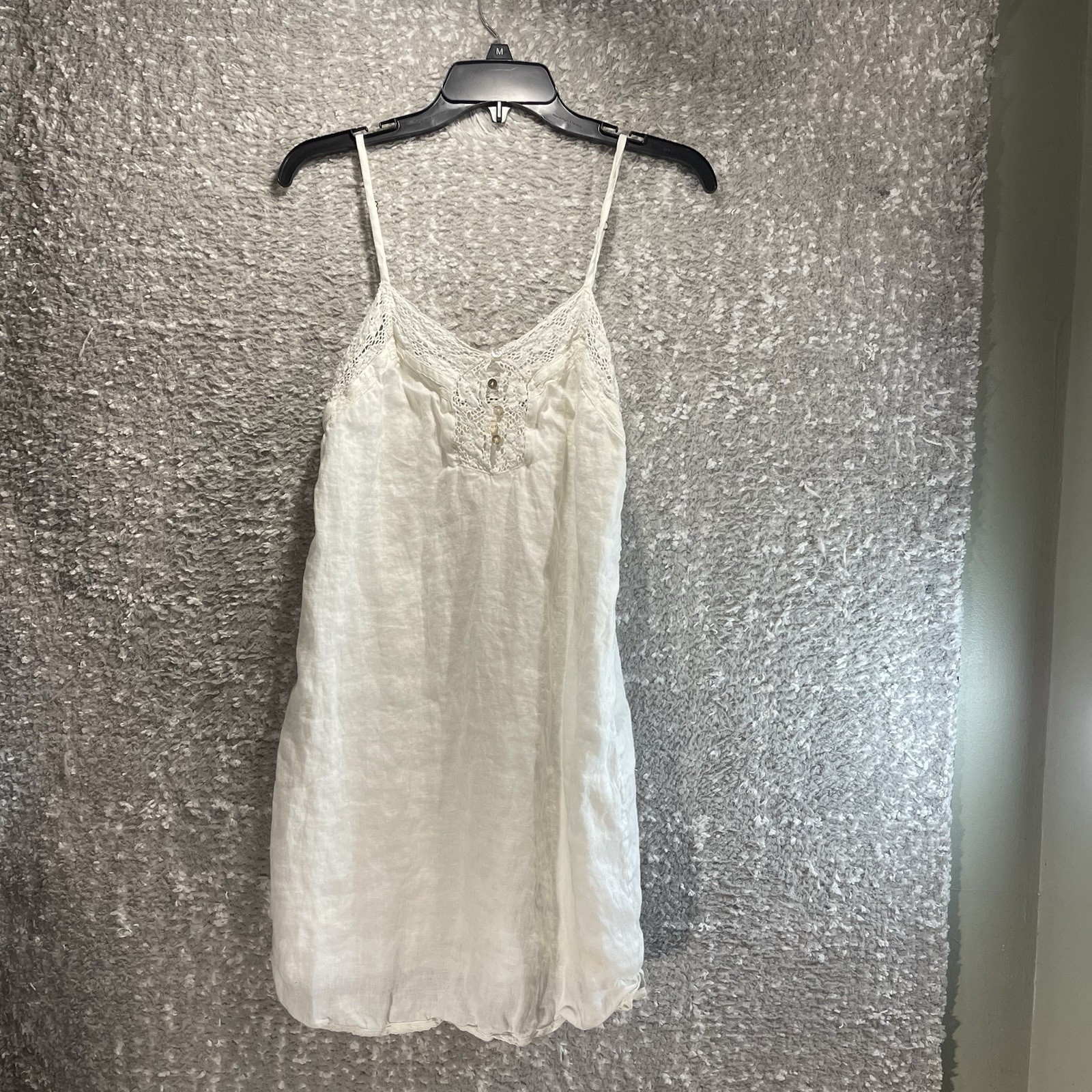 Spell And The Gypsy Linen S Lace Strappy Lined Cami Slip Mini Dress Beach READ