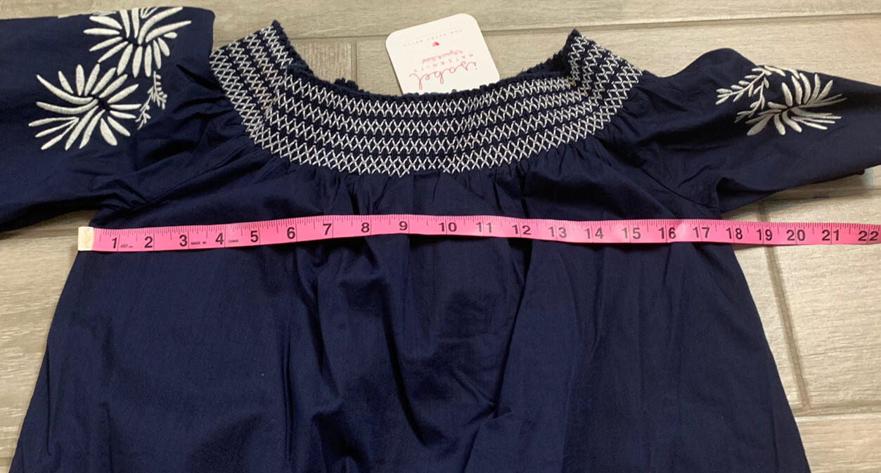 NEW Women’s Isabel Maternity by Ingrid & Isabel Off the shoulder Navy Dress XS