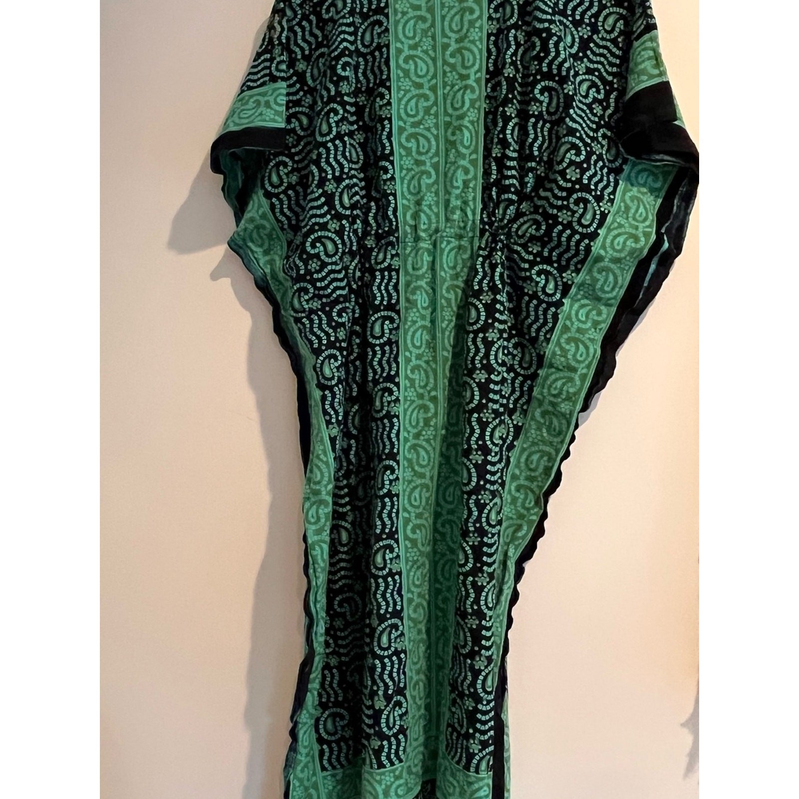 Batik Caftan Dress Lounge Wear Boho Patio Kaftan J Gee Ethnic Artsy Maxi Coverup