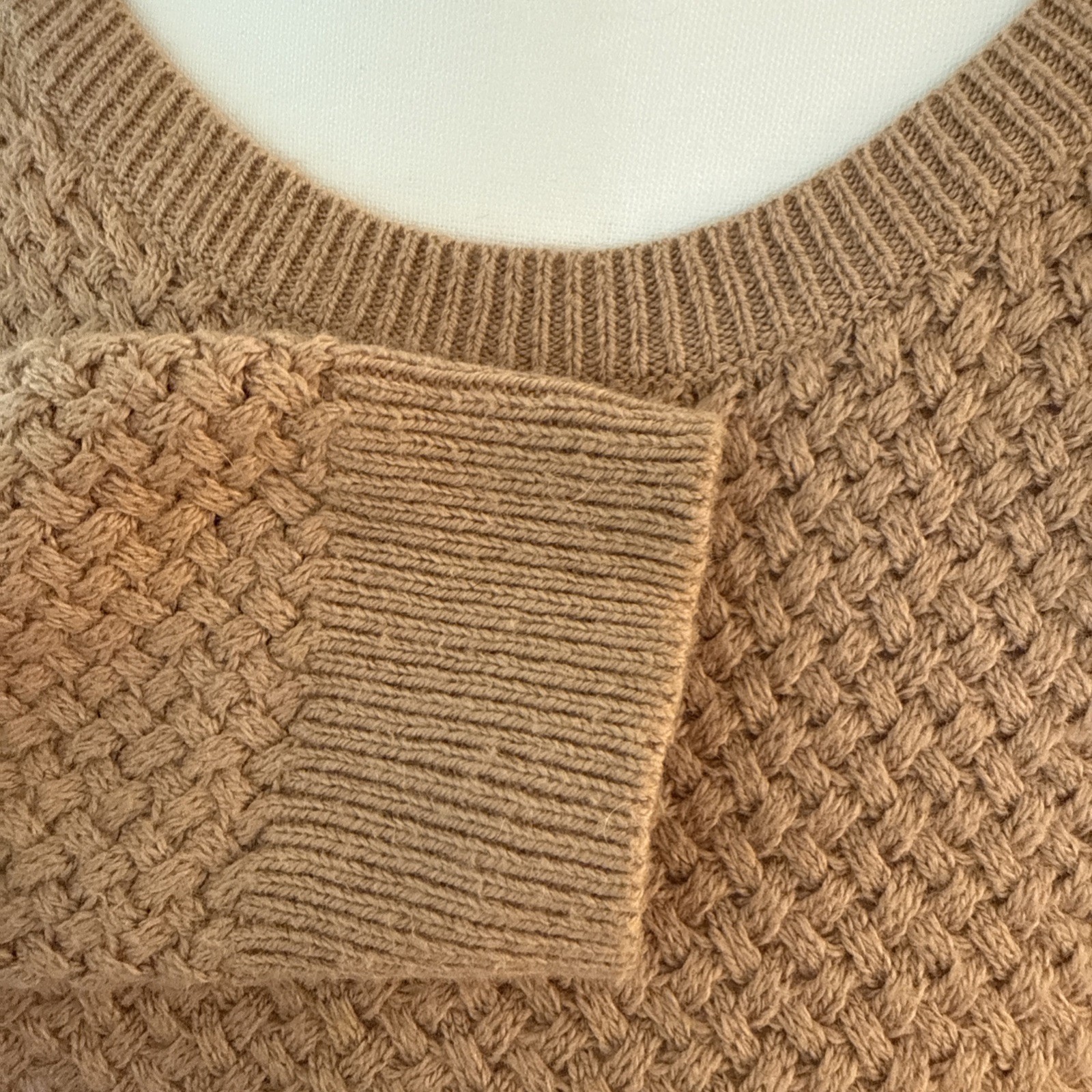 Ann Taylor LOFT Sweater Dress Petite Small Tan Camel Hair Blend