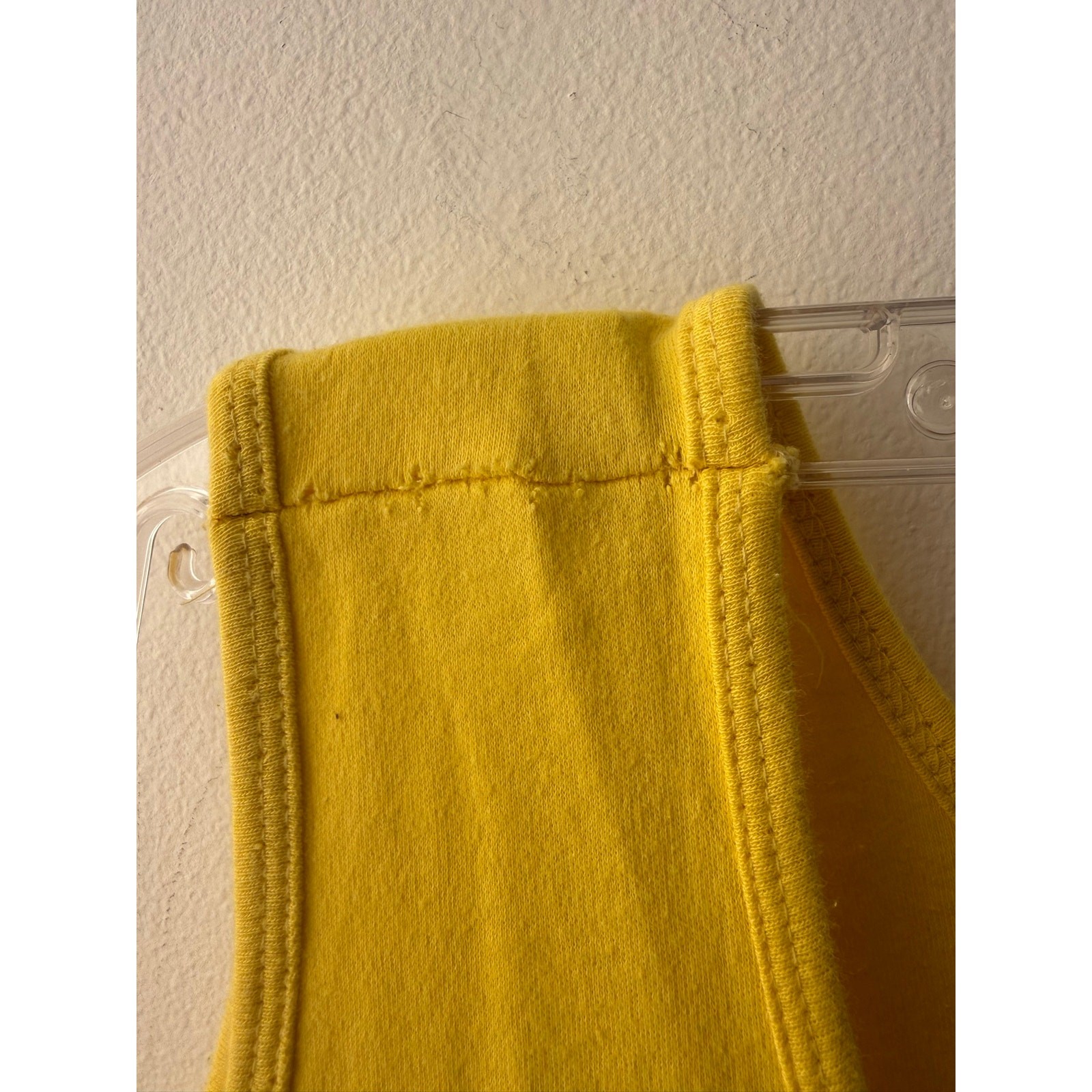 Vtg 90s Embroidered Yellow Oversized Tank Top Shirt Dress Beach Coverup Turtle L