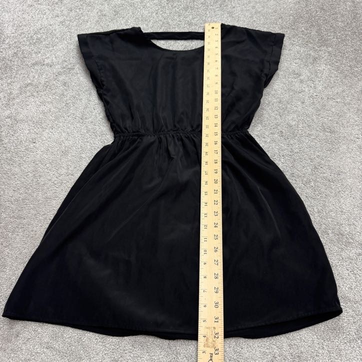 Pink Republic Cut Out A-Line Mini Dress Women Medium Black Elastic Waist Classic