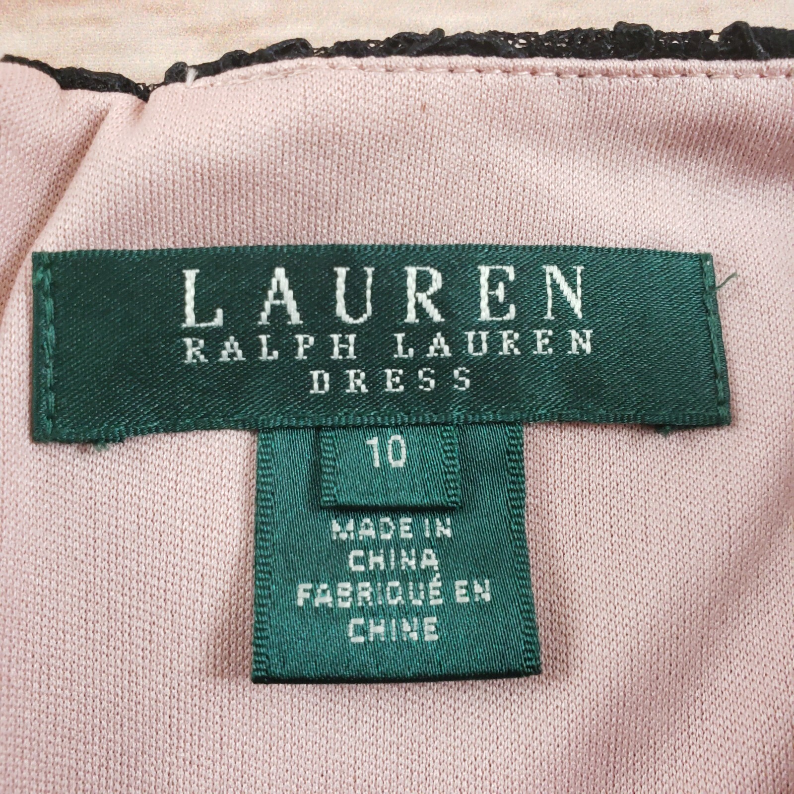 NEW Lauren Ralph Lauren Dress Womens 10 Black Pencil A-line Lace LRL Ladies