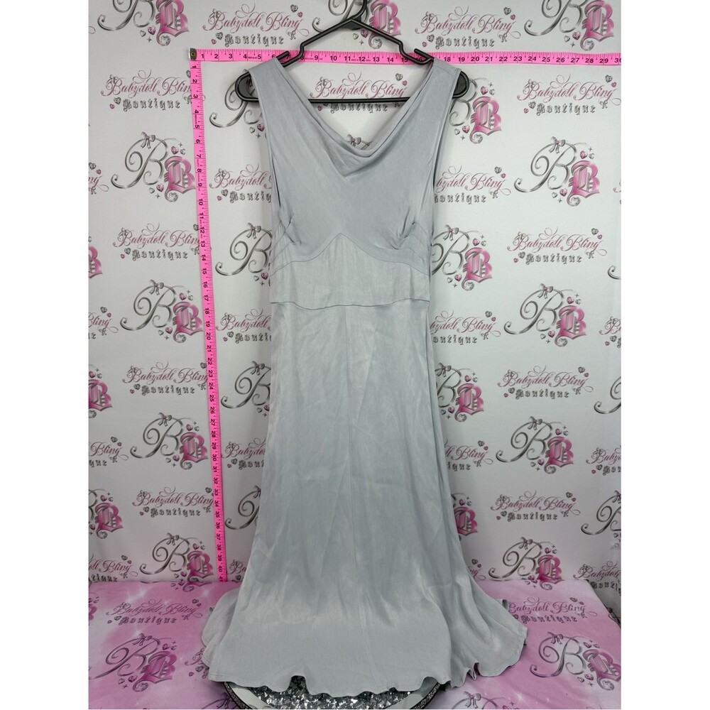 ASOS dress long flowy blue Light Gray Draped Sleep Chemise