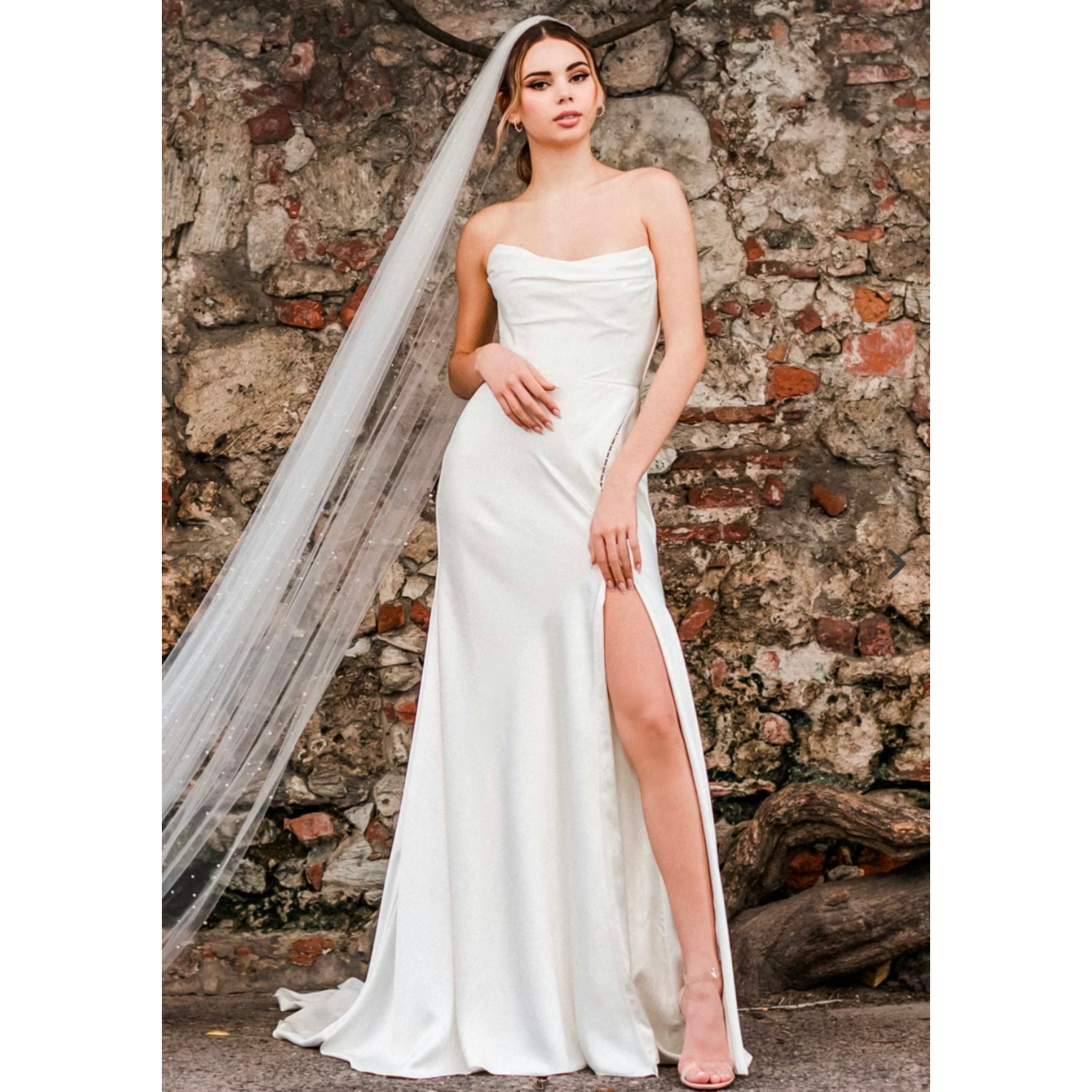 Watters Orlies Wedding Gown Size 2 Ivory Strapless Slit Bridal Dress NWT