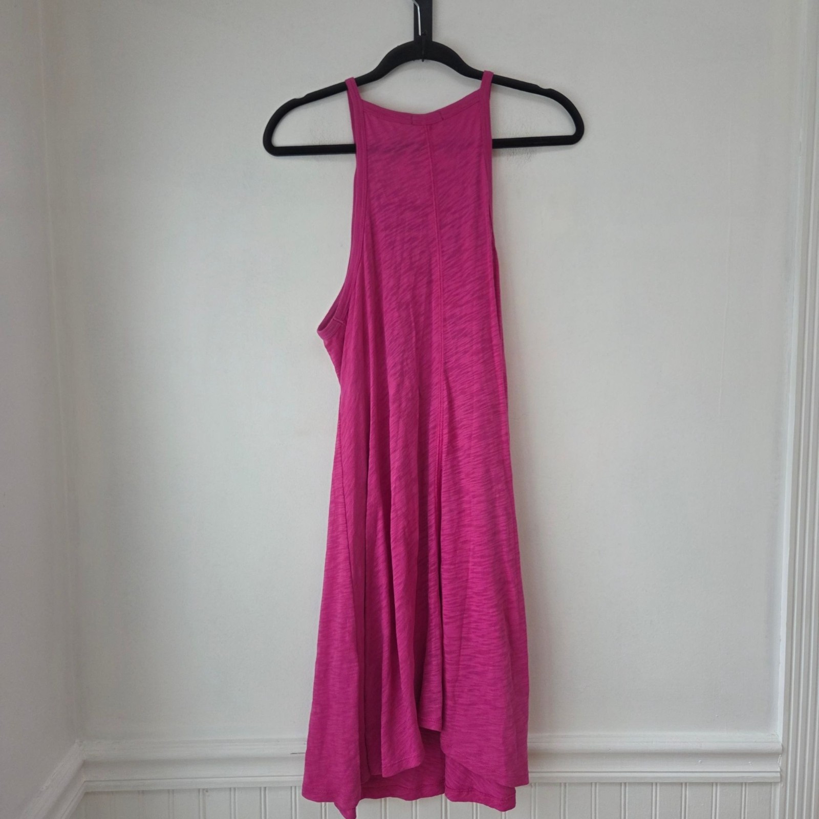 ATM Anthony Thomas Melillo Pink Shift Dress Mini Length Slub Cotton Tank Dress S