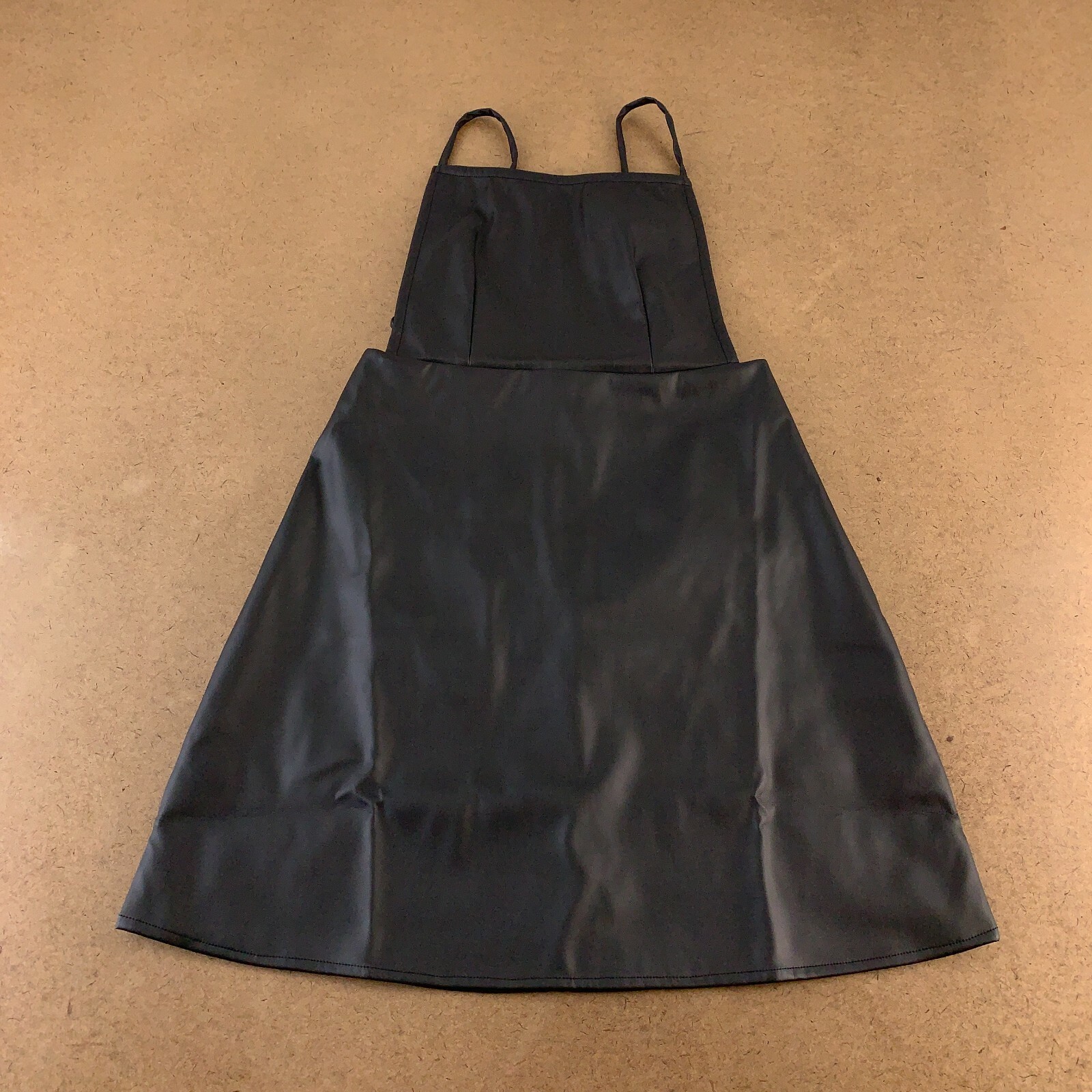 COLLUSION Women’s Size 6 Black Matte Faux Leather Sleeveless Mini Dress New