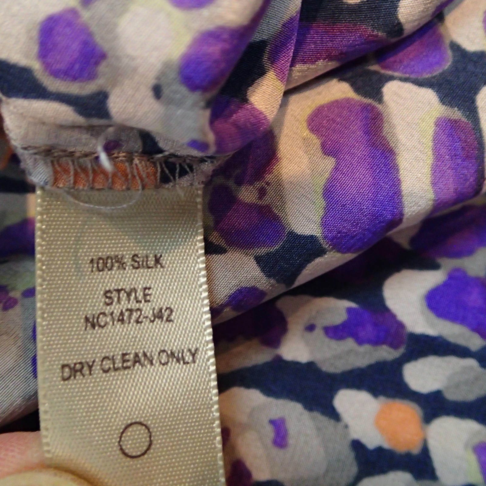 Presley Skye Dress xs Gray Purple Wrap Silk Roll Tab Sleeve v neck pockets
