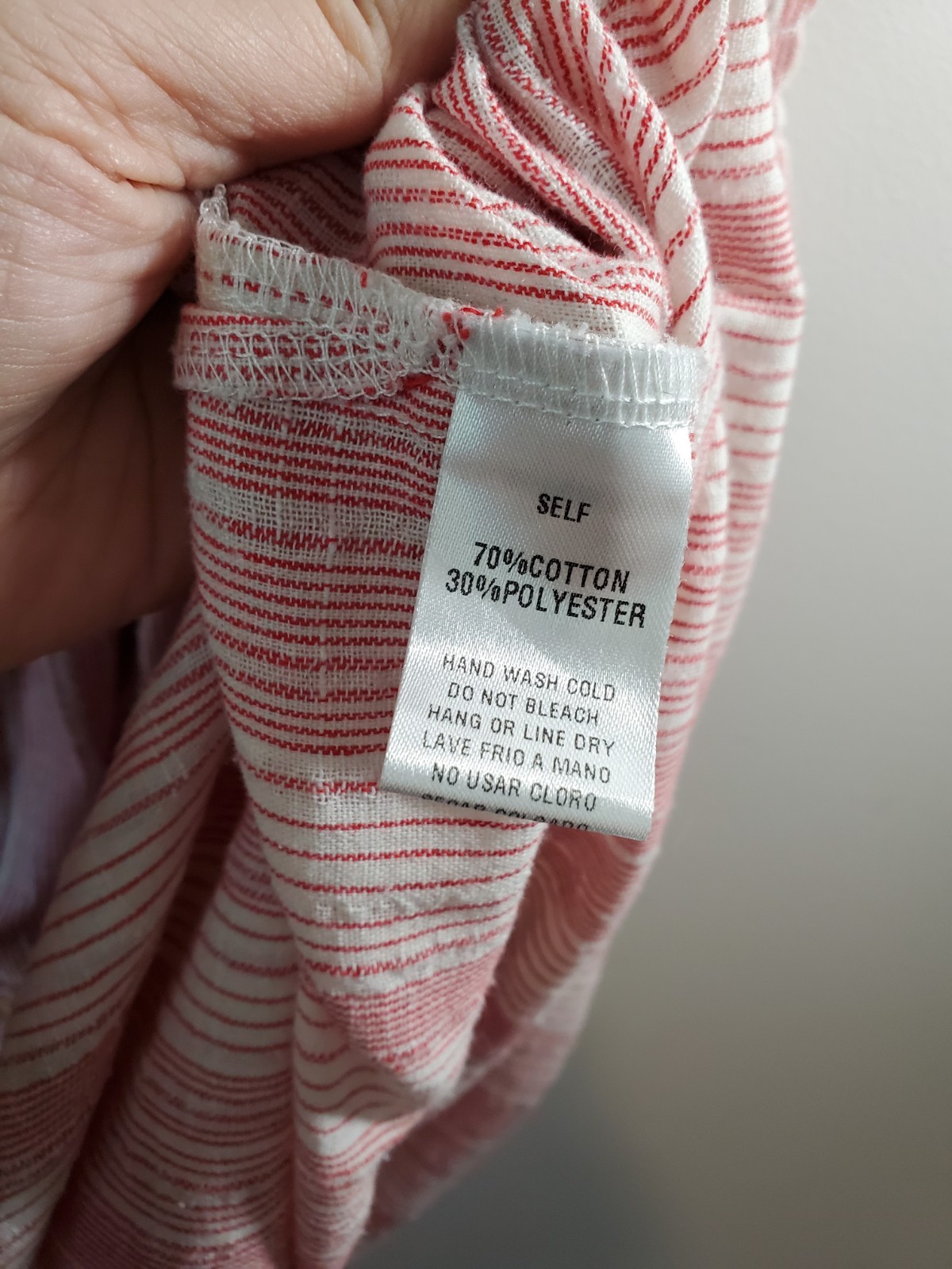 Easel Botique Pink Striped Button Detailed Smocked Dress Size Large