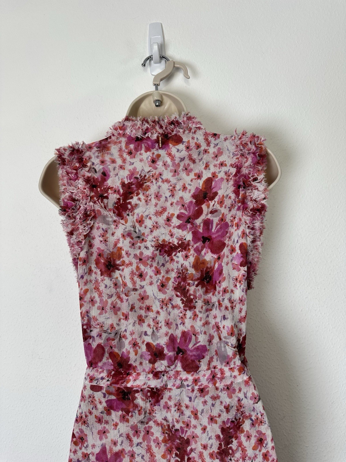 MISA Los Angeles Aurelie Floral Ruffled Maxi Dress Small Hi Lo Luxury Party $450
