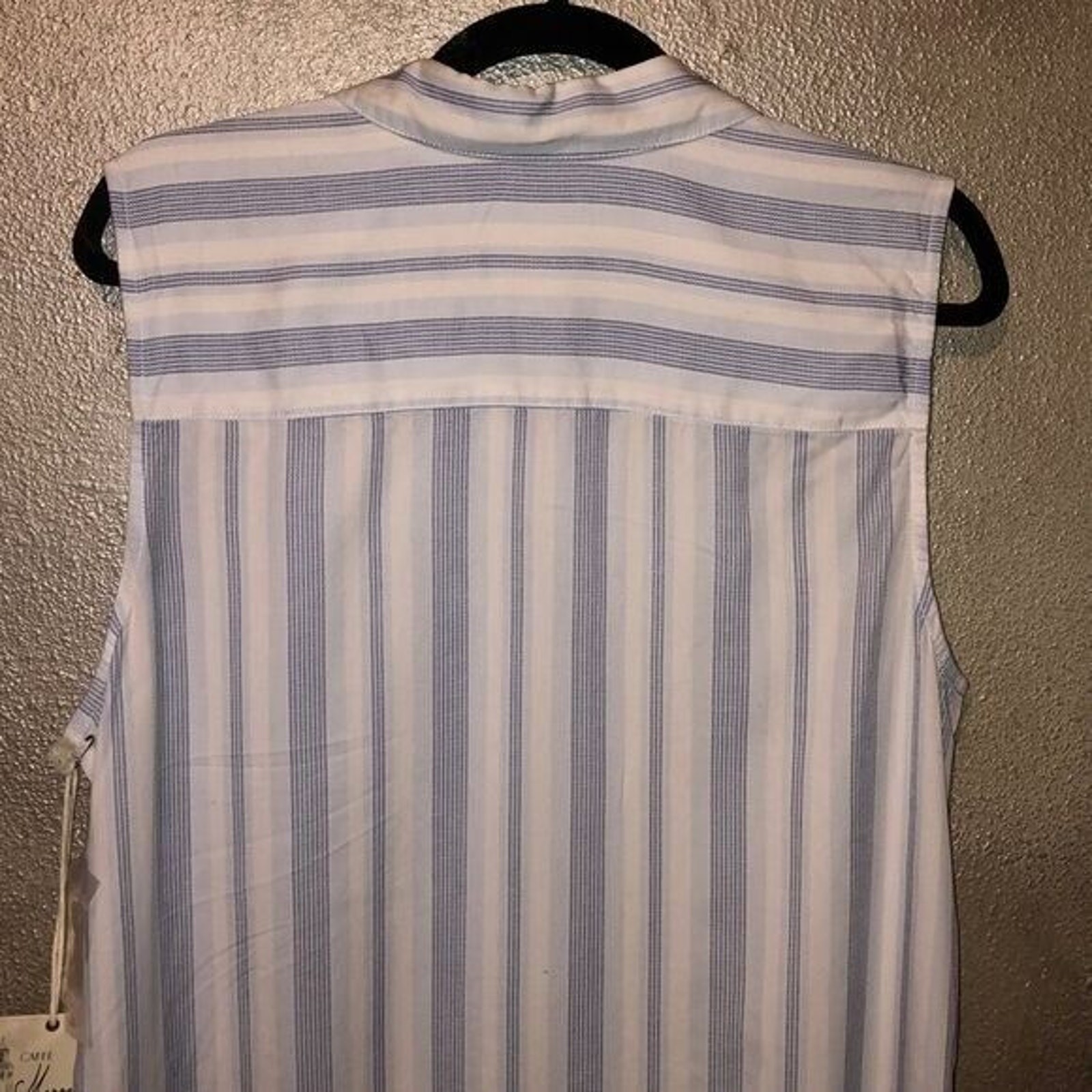 Caffe Marrakesh Preppy Academia Nautical Office Sleeveless Tensile Stripe Dress