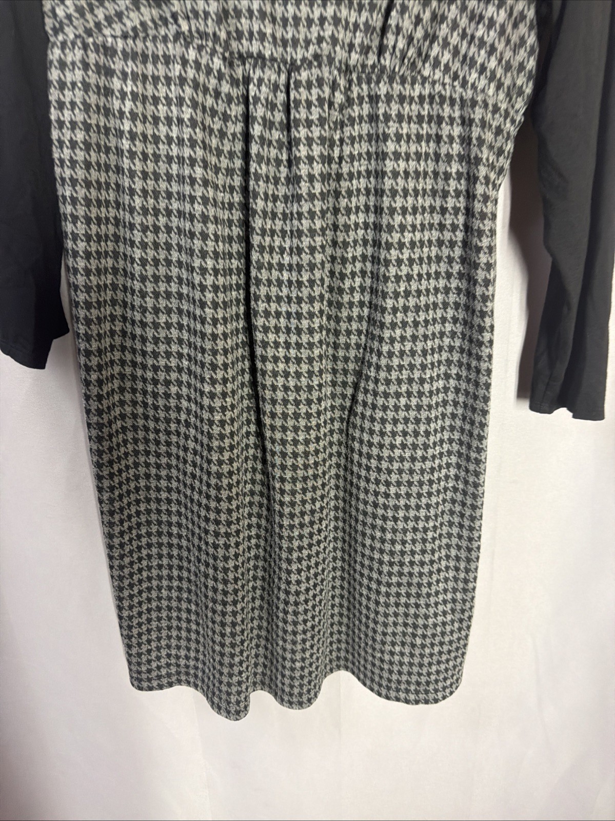 Motherhood Maternity Gray Black Stars Midi Dress Long Sleeve Goth Dark XL