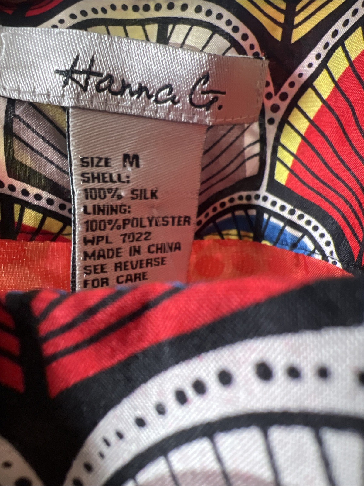 Hanna G. 100% Silk Shell Mini Float Dress polyester lined Pockets size Medium