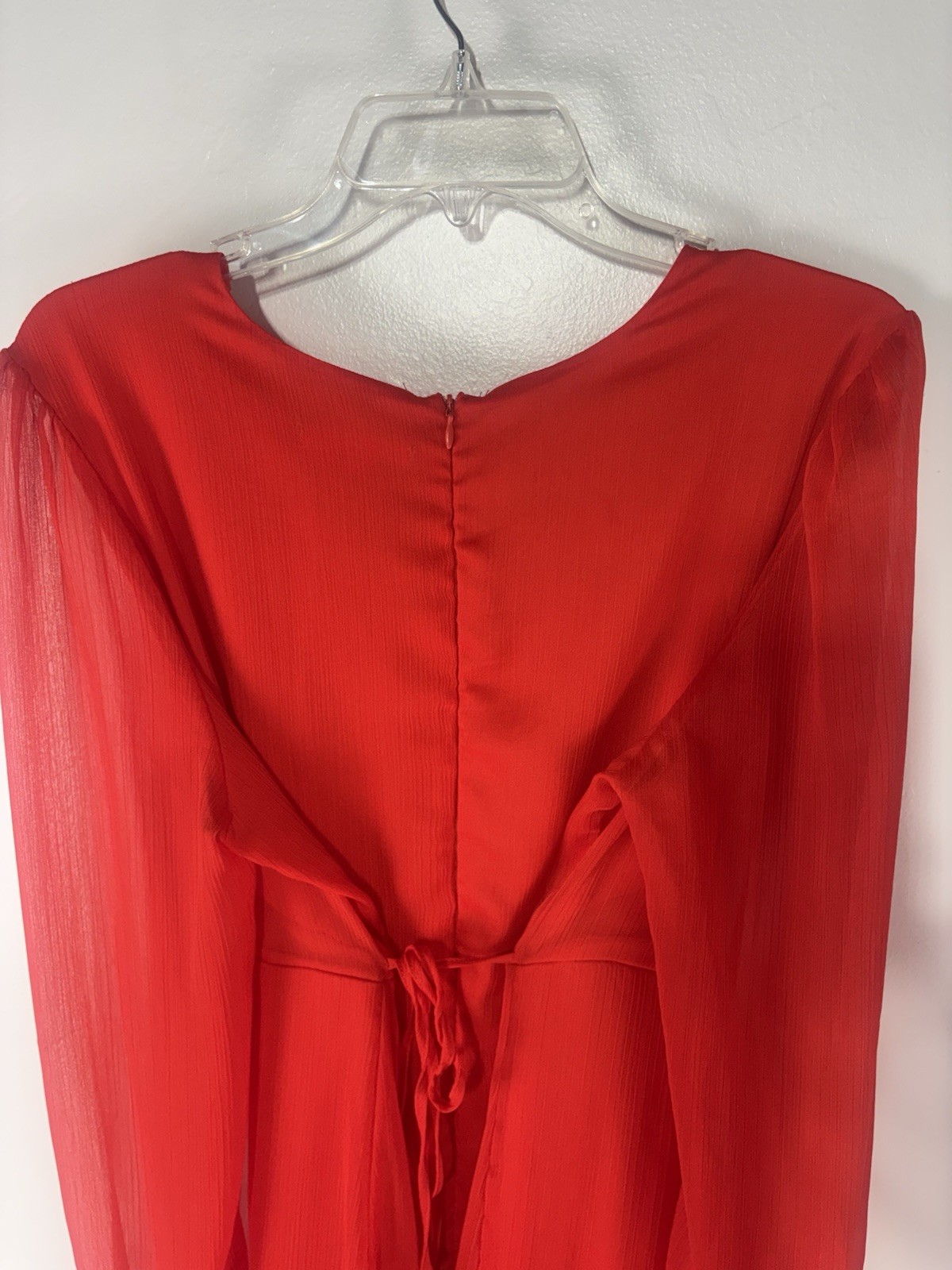 Standards & Practices Orange Sheer/Lined At Knee Dress Womens Size XL