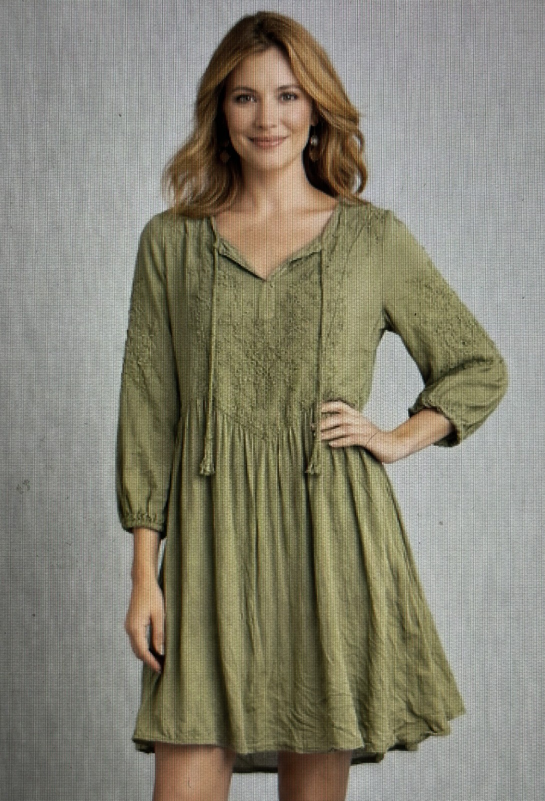 Soft Surroundings Willow Dress Going Green M Embroidered Boho NWT Retail $140