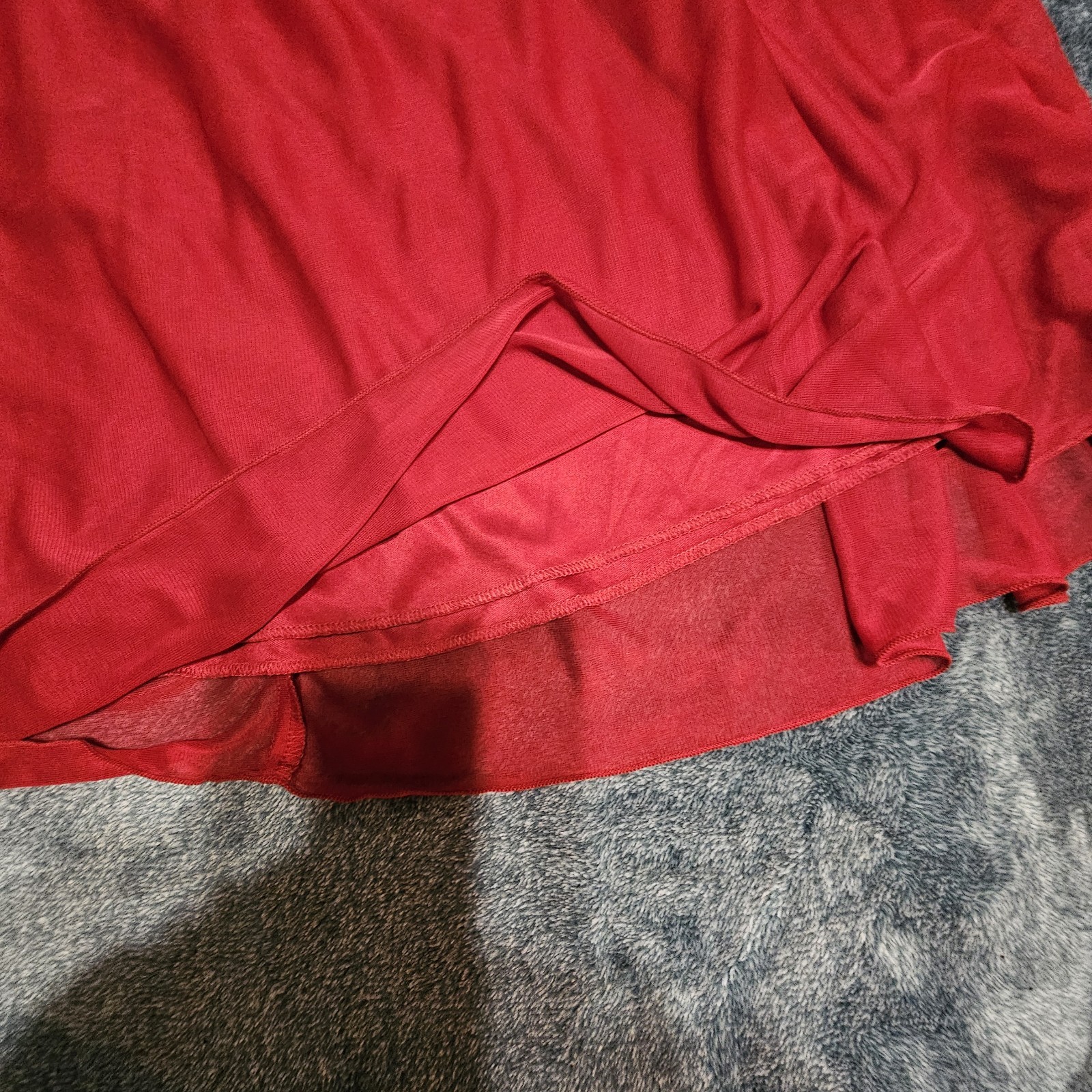 Vintage Y2K 2000s Trixxi Red V-Neck Sleeveless Satin Accent Size 2X