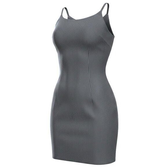 Black Bodycon Pinstriped Mini Dress All that Jazz Date Night Workwear Size 7