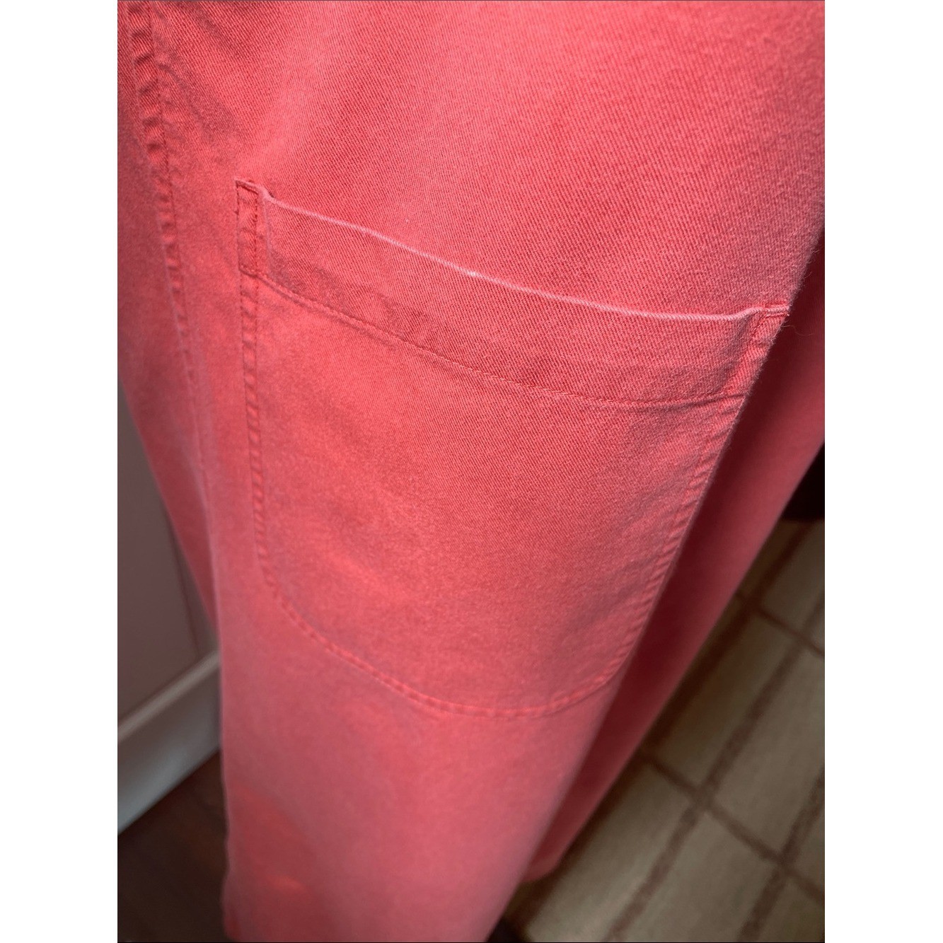 Eddie Bauer Sleeveless Coral Button-Side Pocket Pinafore Dress Size Medium P