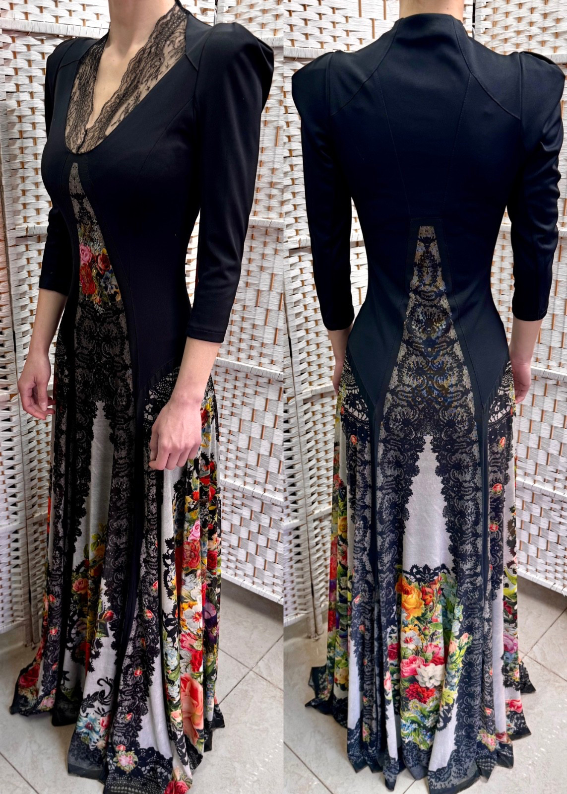 Michal Negrin Elegant Full length Floral Dress Size – 36 – NWT #2#