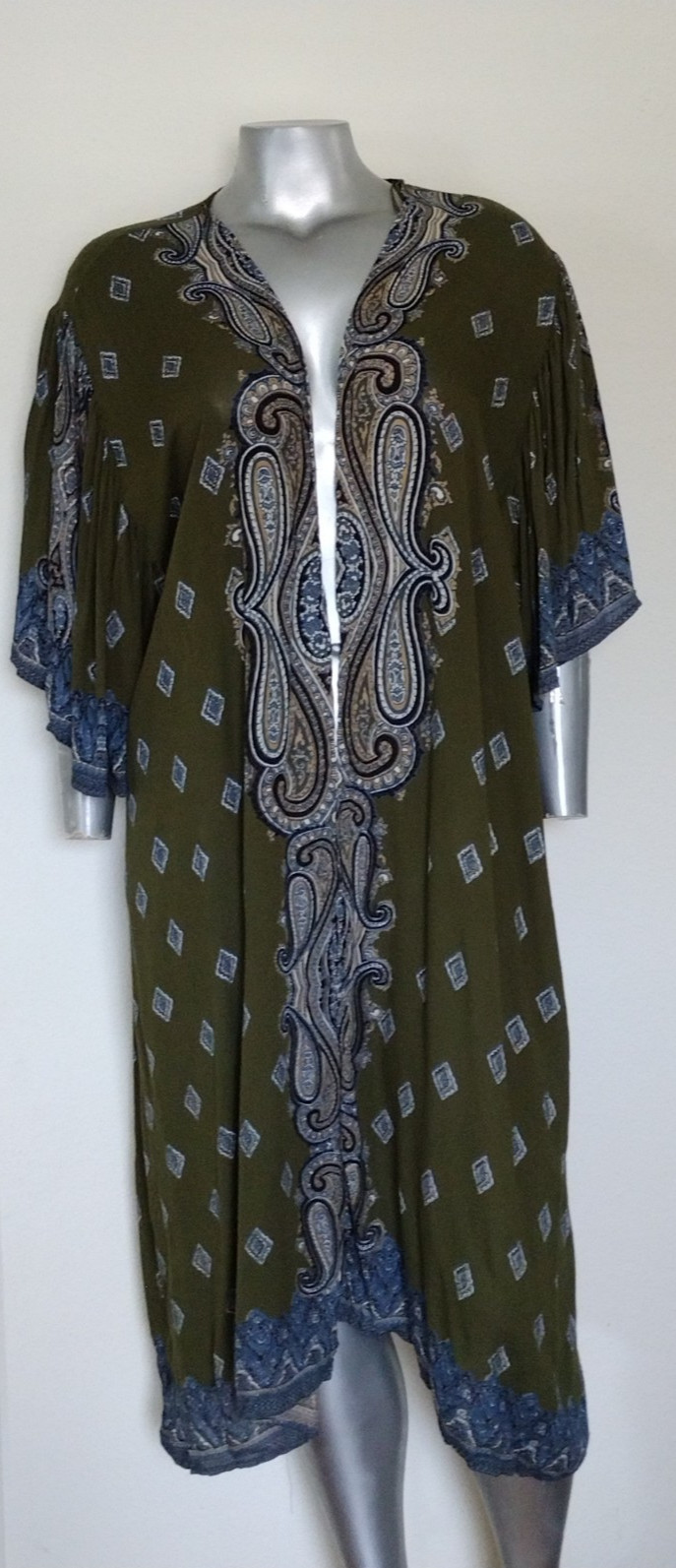 NWT Woman A Beautiful Soul COVER~UP TUNIC SIZE 14/18 OPEN FRONT FLARE SLEEVE RAY
