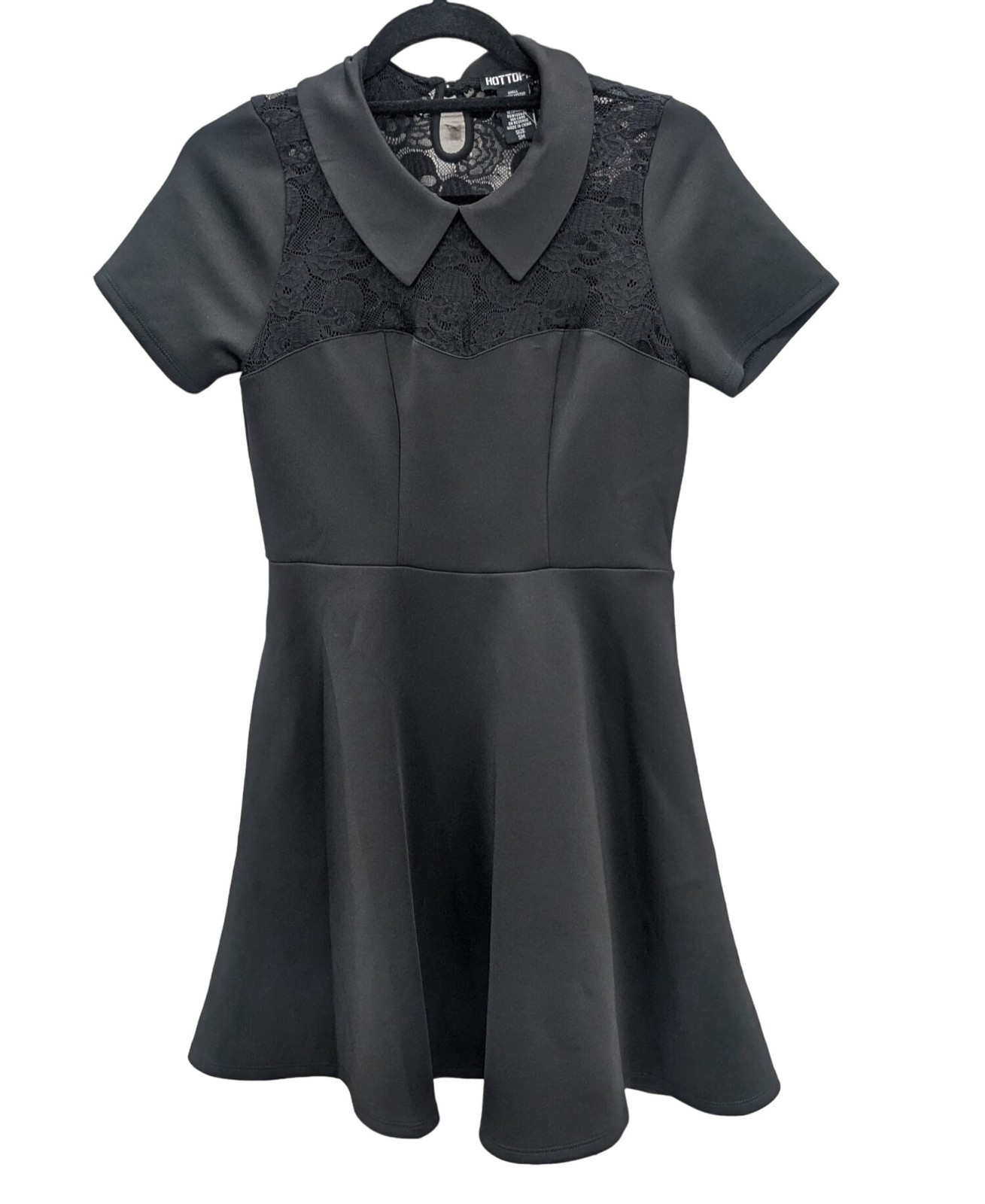 Peter Pan Collar Lace Skull Dress Dark Academia Witchy Fit Flare Retro Small