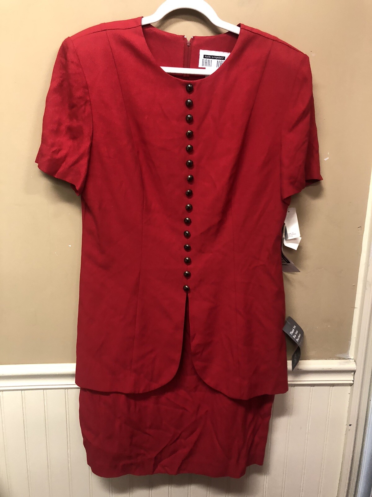 Lois Snyder Dani Max Vintage Red Dress Size 16 NWT