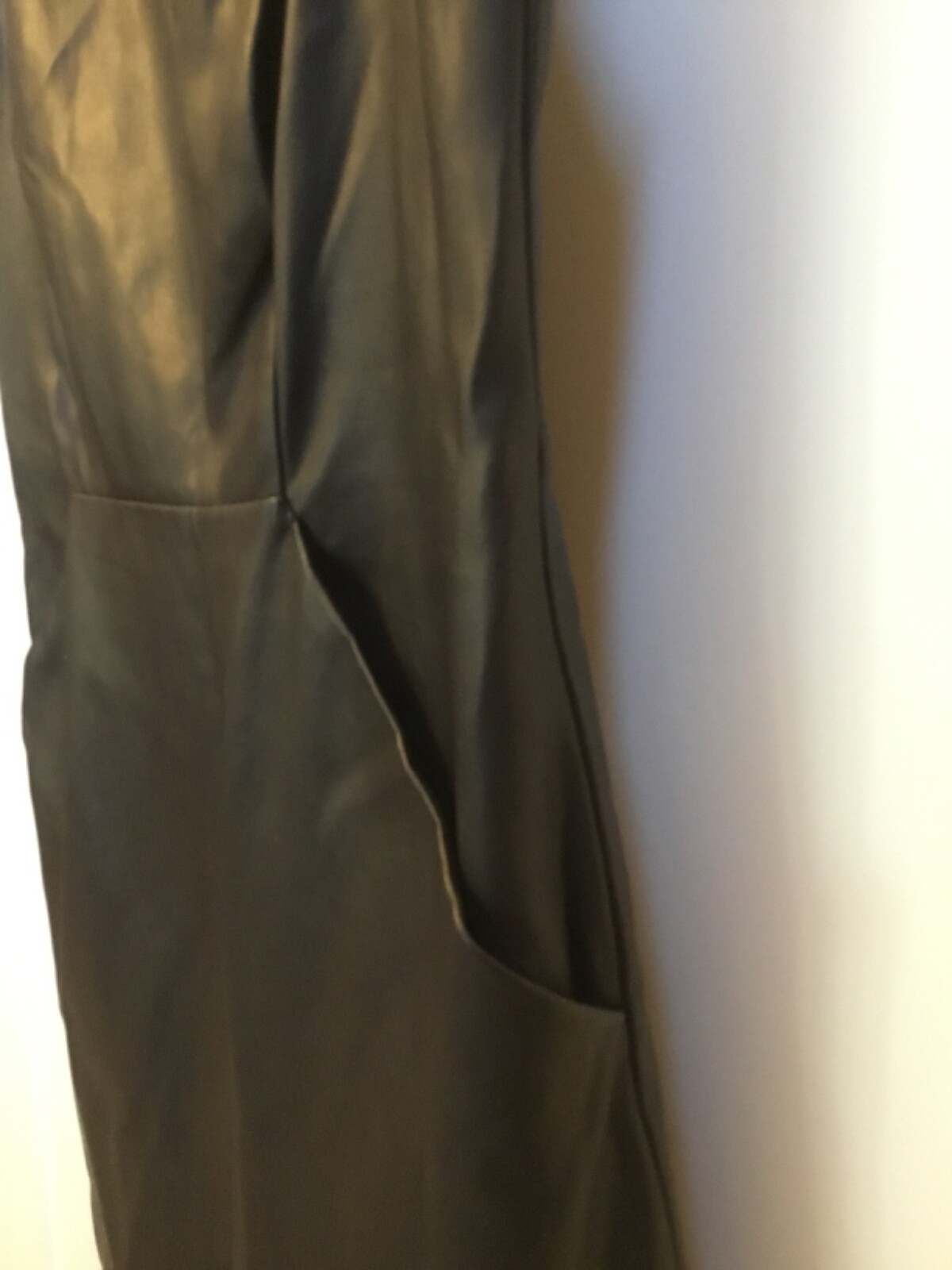 A/X Armani Exchange black faux leather shift dress – Size 2 – Sleeveless – NEW