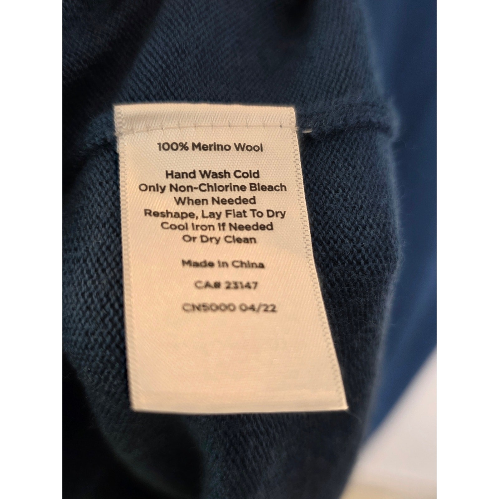 Talbots Teal Blue 100% Merino Wool Ruffle Neck Merino Wool Crew Sweater Dress