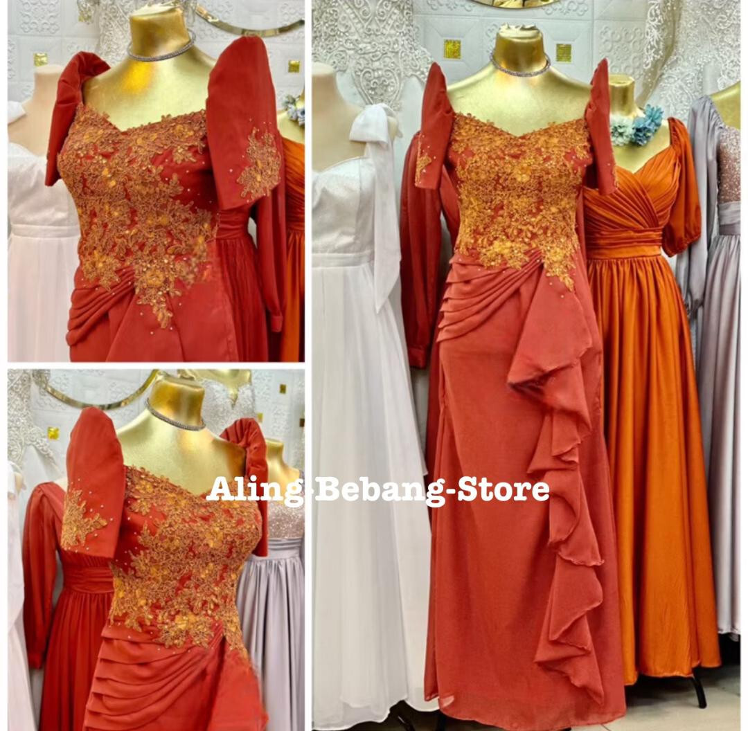 Modern Filipiniana Long Dress