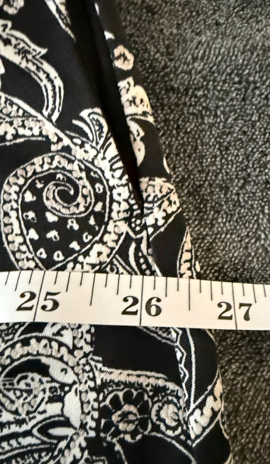 Apt 9 L Black White Paisley Shift Dress High Neck 3/4 Sleeve Pockets Modern Chic