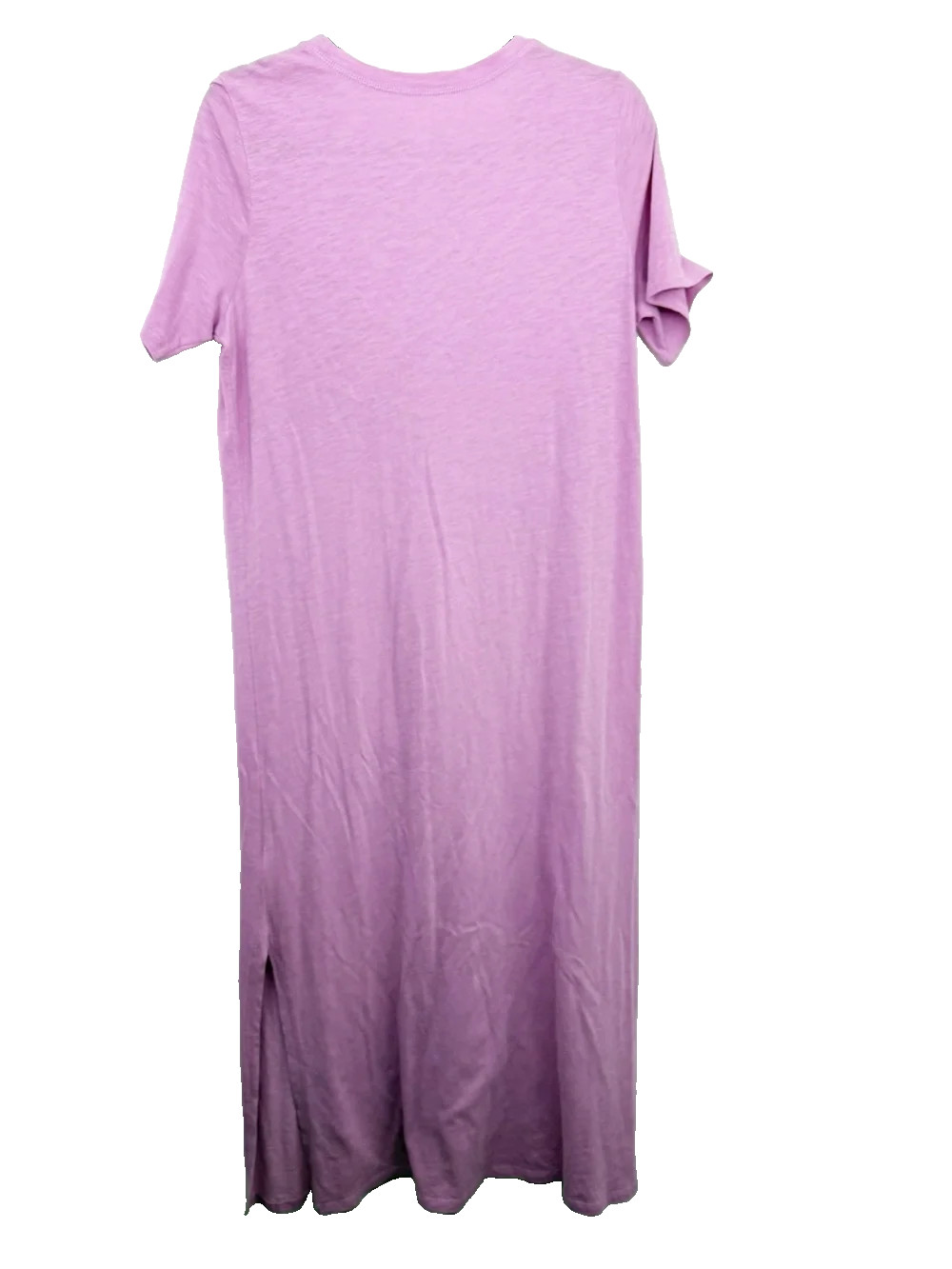 Eileen Fisher Organic Cotton Slubby Jersey Dress Lilac Size Small