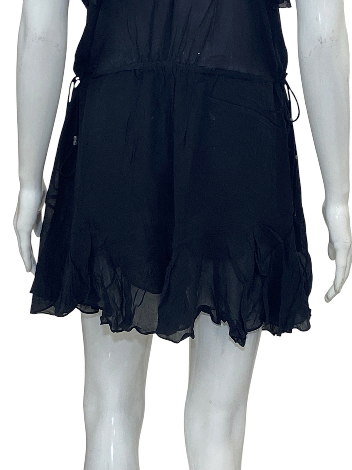 Isabel Marant Etoile Betty Vintage Spaghetti Strap Ruffle Short Mini Dress S 36