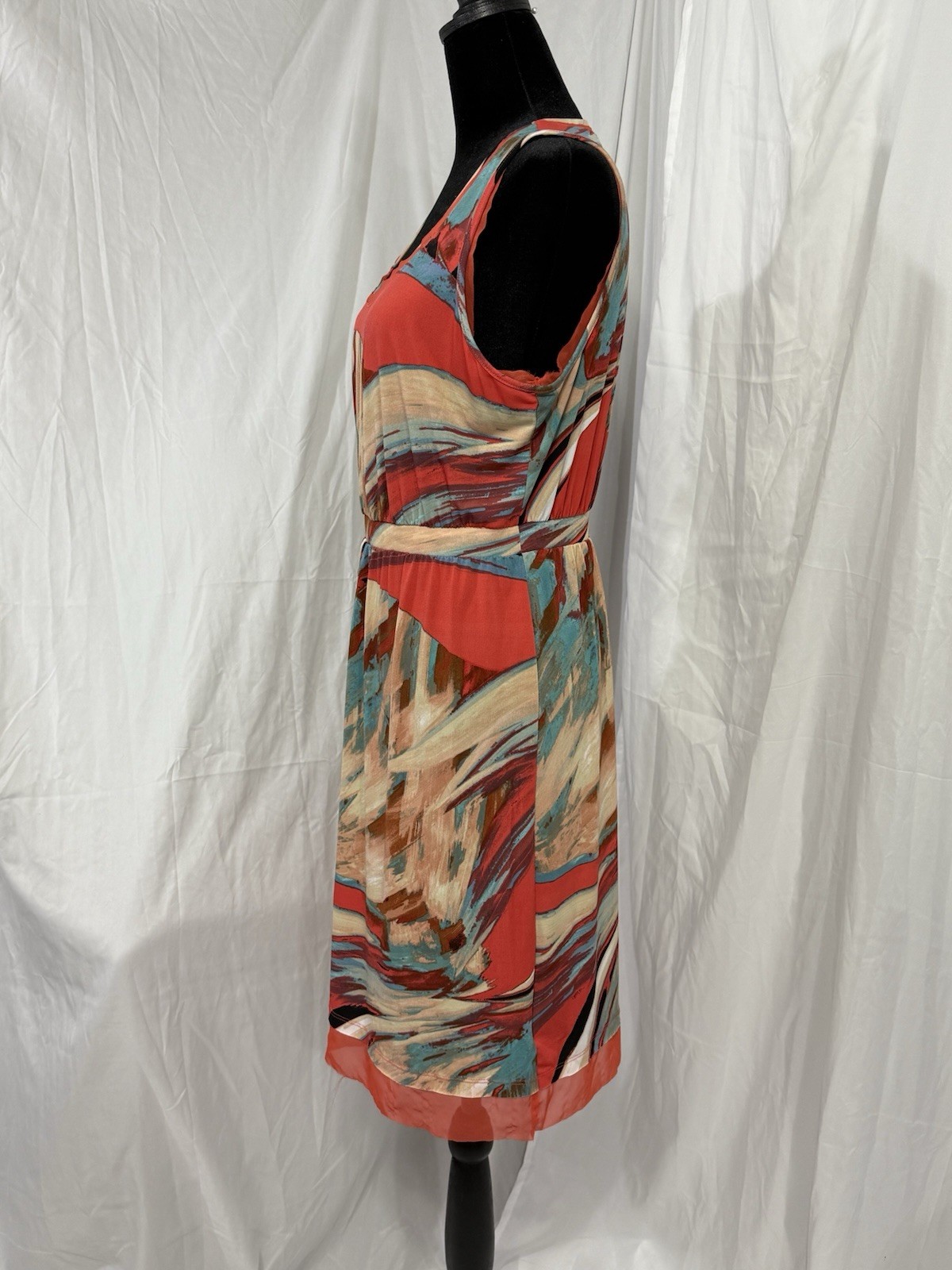 SIMPLY Vera VERA WANG Medium Geometric Print Versatile Dressy Casual Sun Dress