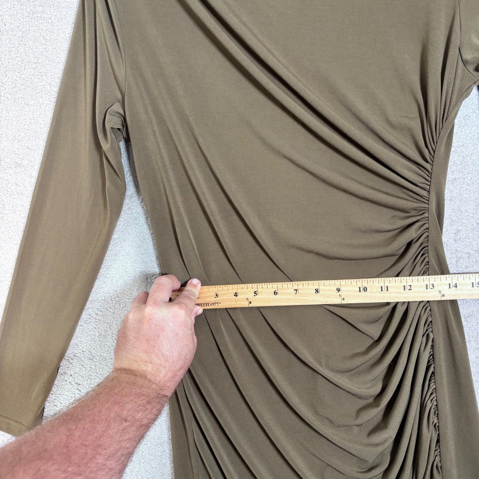 Dolan Left Coast Collection Anthropologie Dress Size M Ruched Hi Low Hem Boho