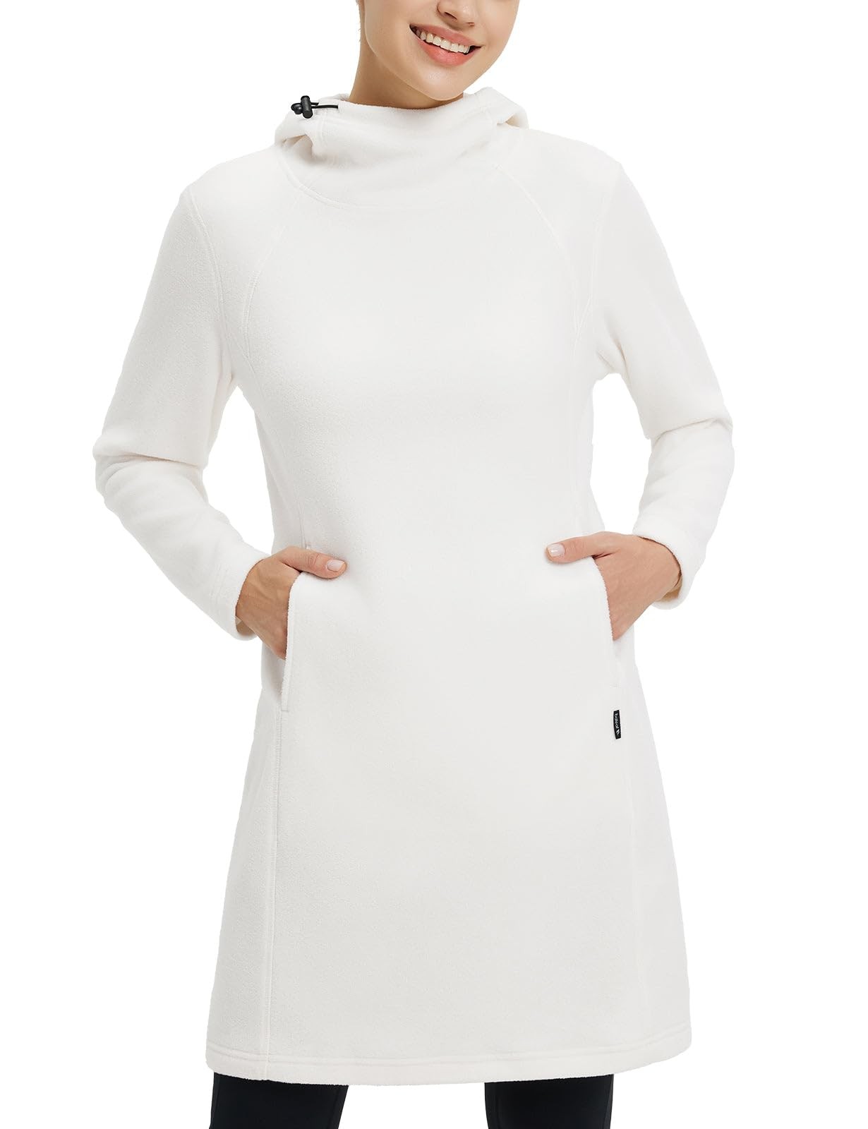 ‘s Fleece Sweatshirt Dress Thermal Long Winter Fall Tunic Dresses Outfits wit…