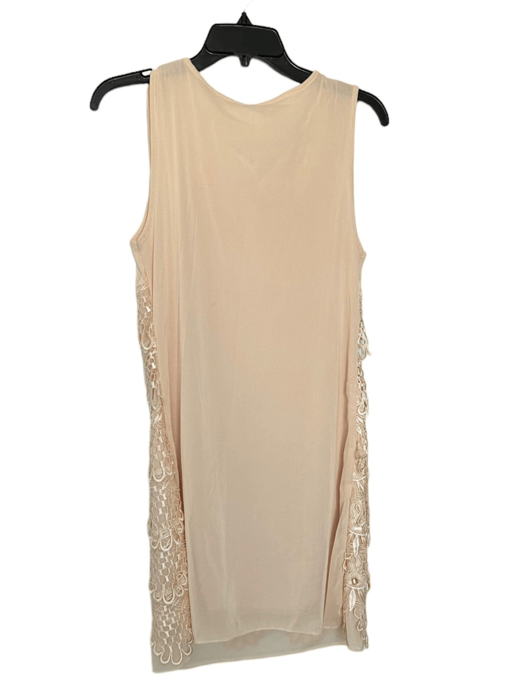 Women’s Embellished Lace Fully Lined Sleeveless Cocktail Dress Peach Size Small