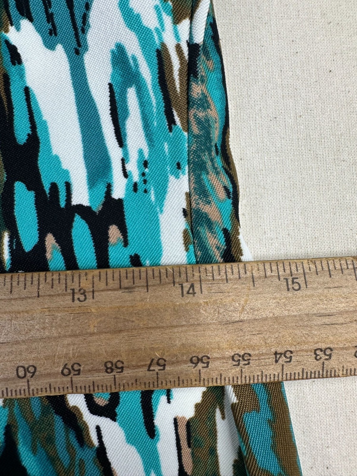 Connected Apparel Beaded Neckline Sleeveless Aztec Print Dress size 6