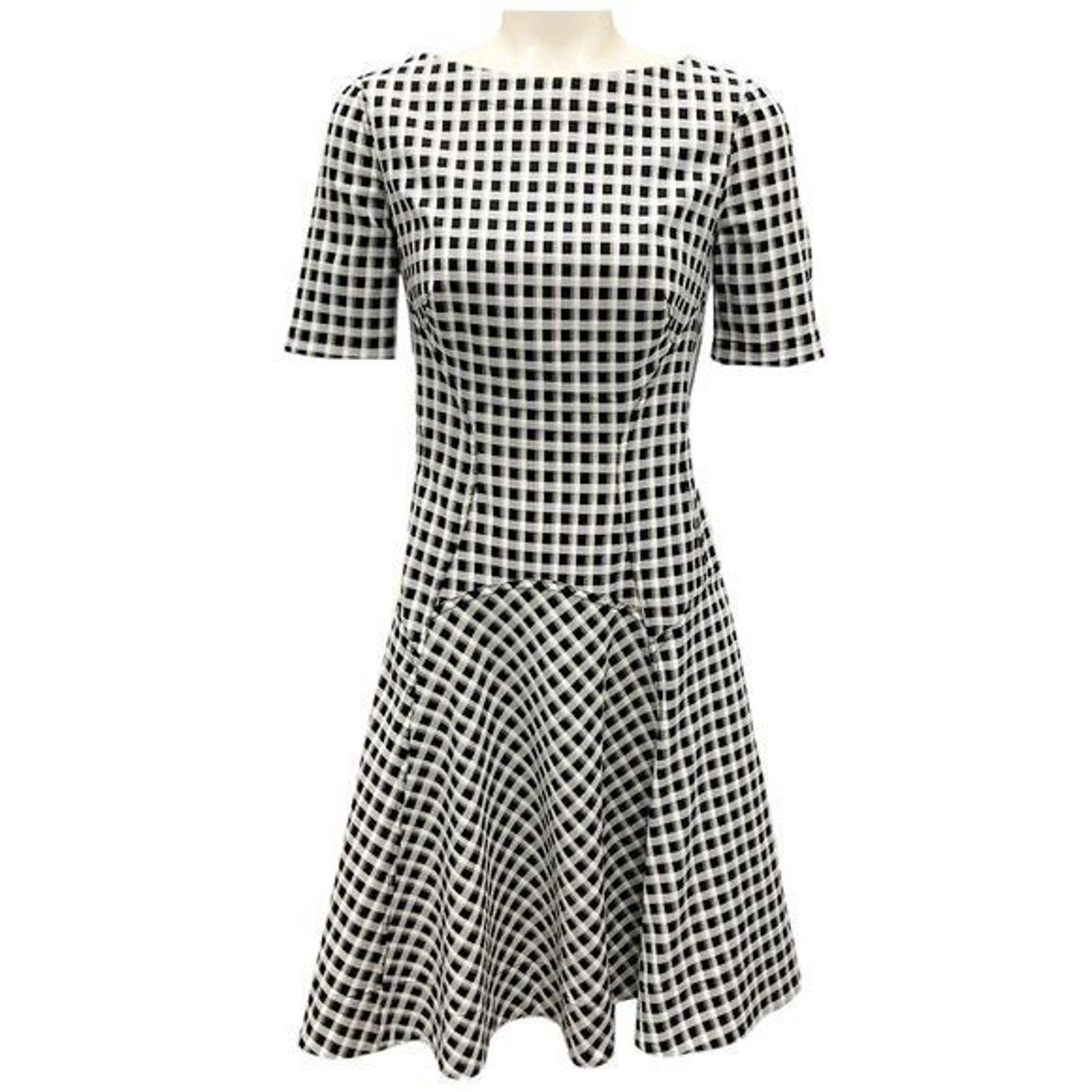 $1450 Lela Rose 14 Gingham Print Dress Fit & Flare – runs small